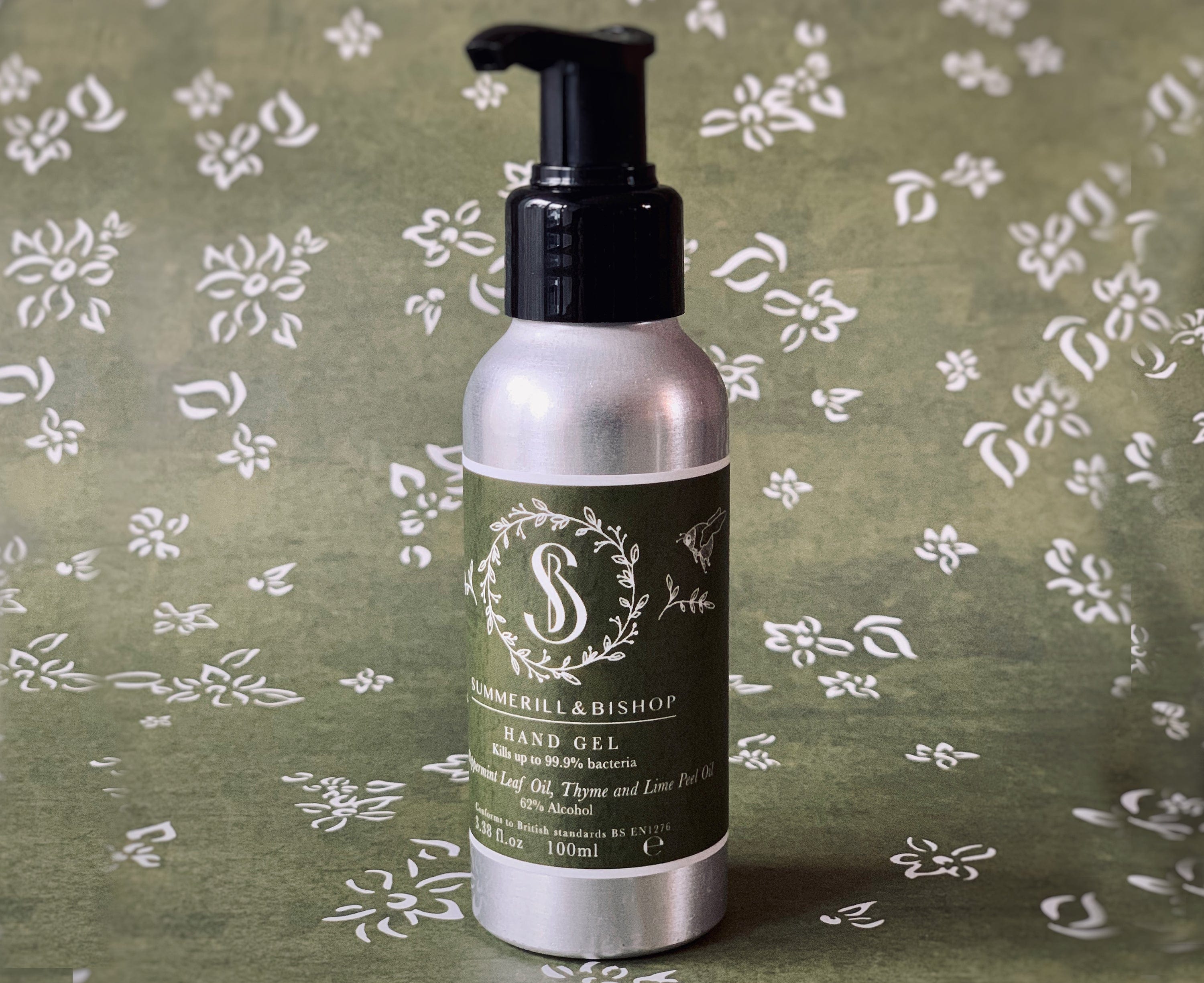 Summerill & Bishop Peppermint Leaf, Thyme & Lime Peel Alcohol Hand Gel 100ml