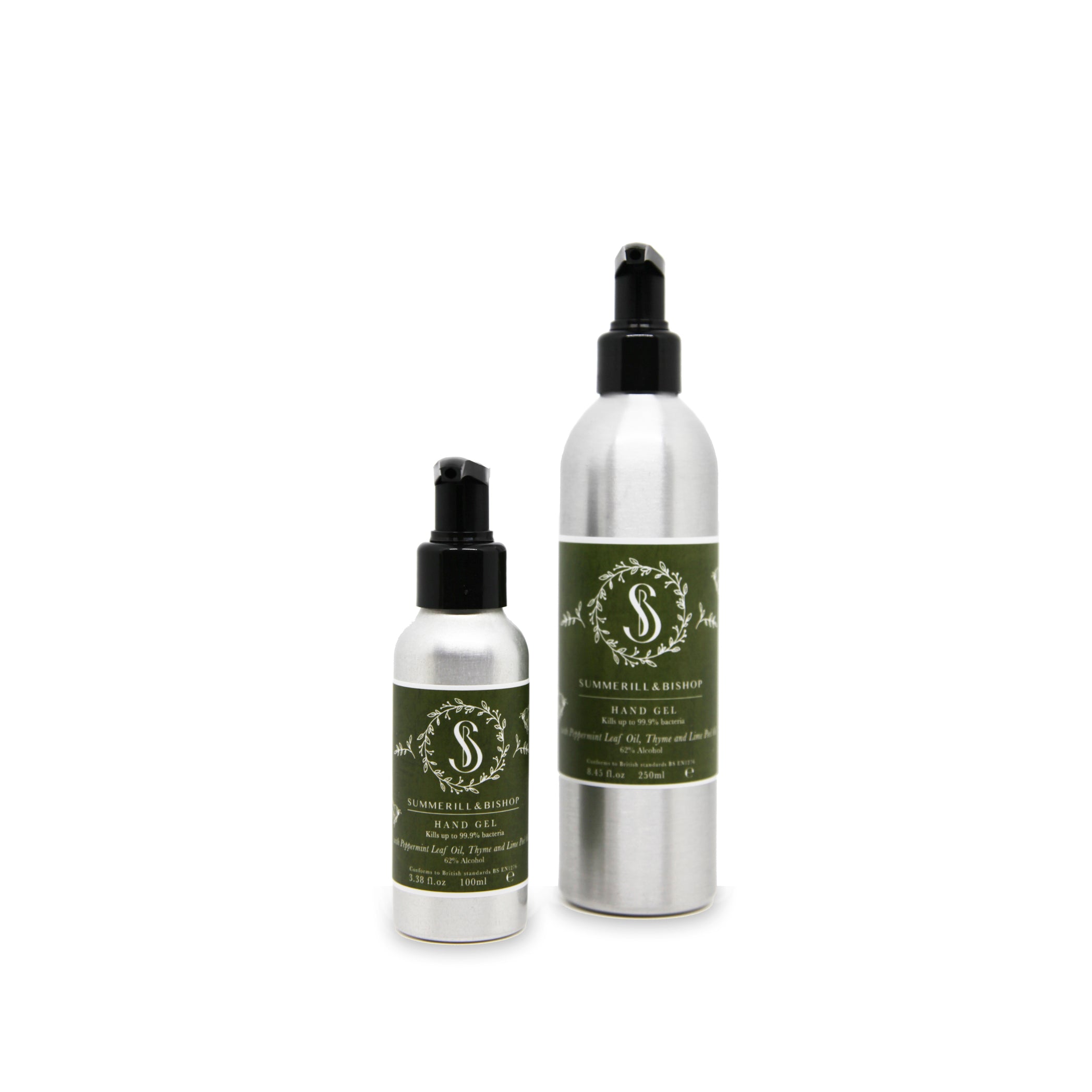 Summerill & Bishop Peppermint Leaf, Thyme & Lime Peel Alcohol Hand Gel 250ml