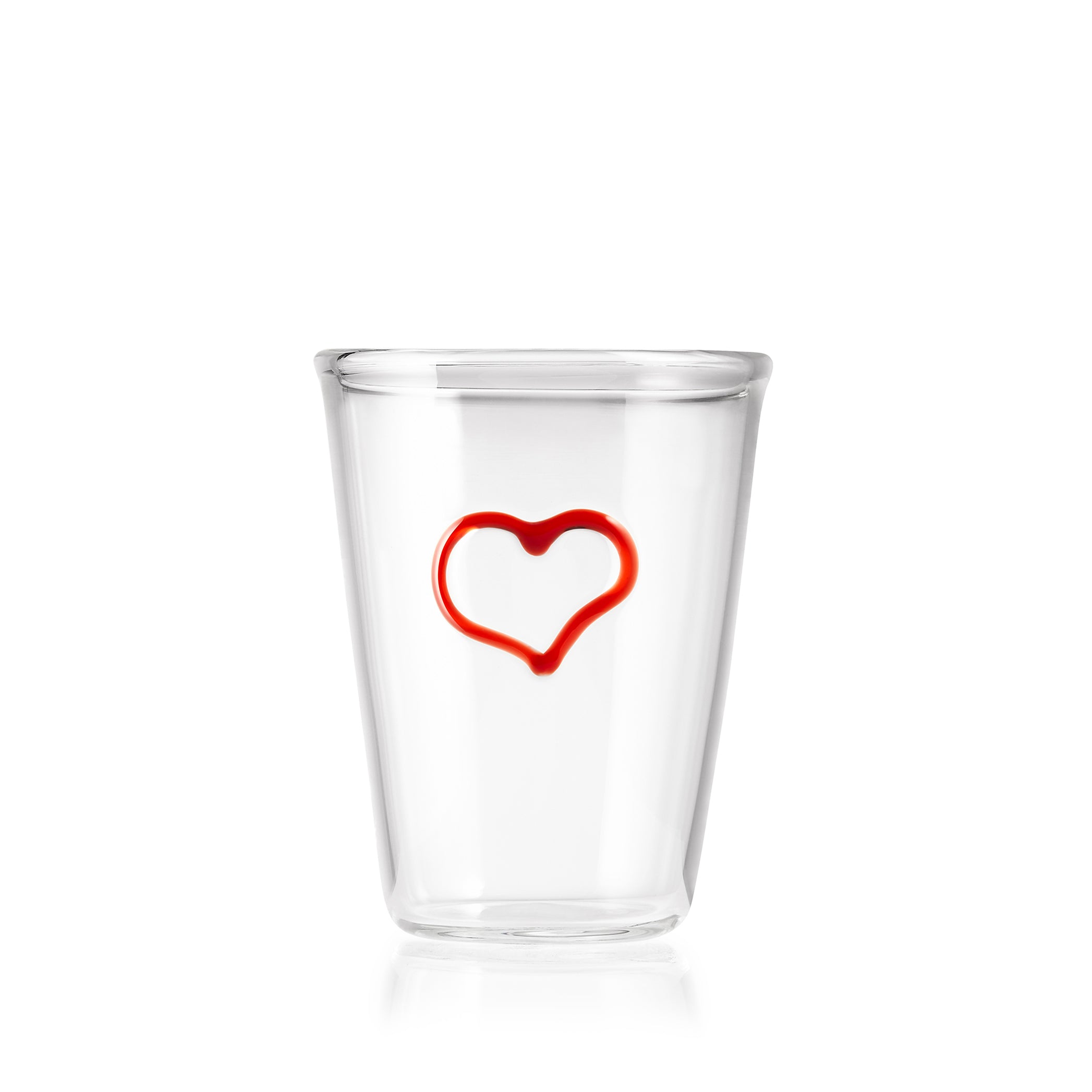Handblown Glass Heart Tumbler