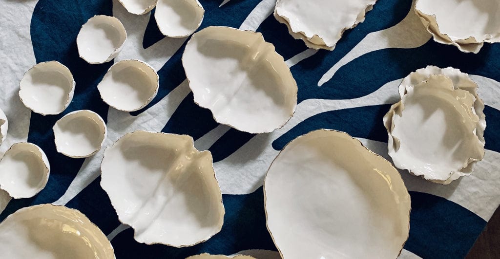 HB Jagged Bowl with Gold Egg, 7cm - ASSORTED