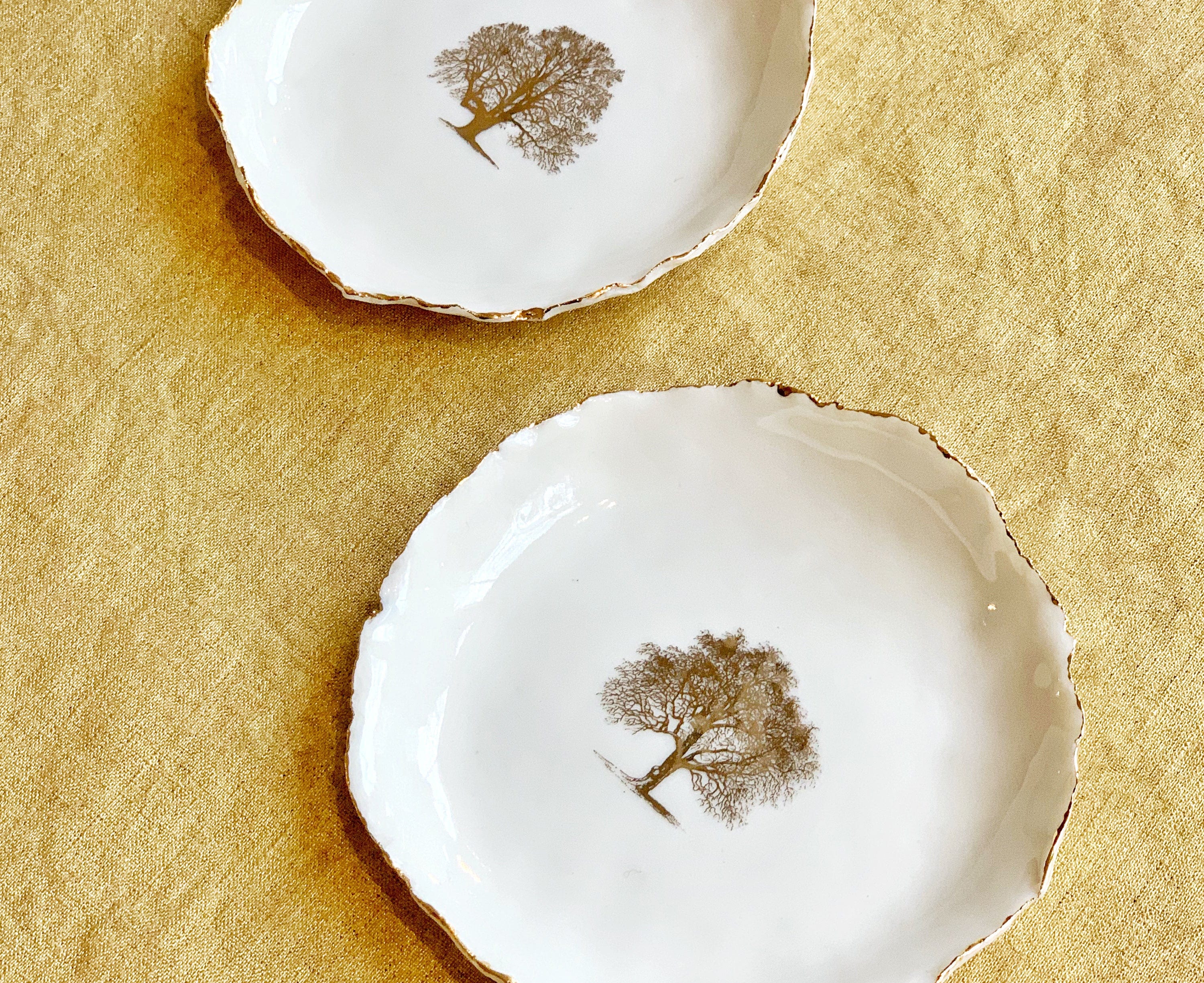 HB Jagged Bowl with Gold Tree, 7cm