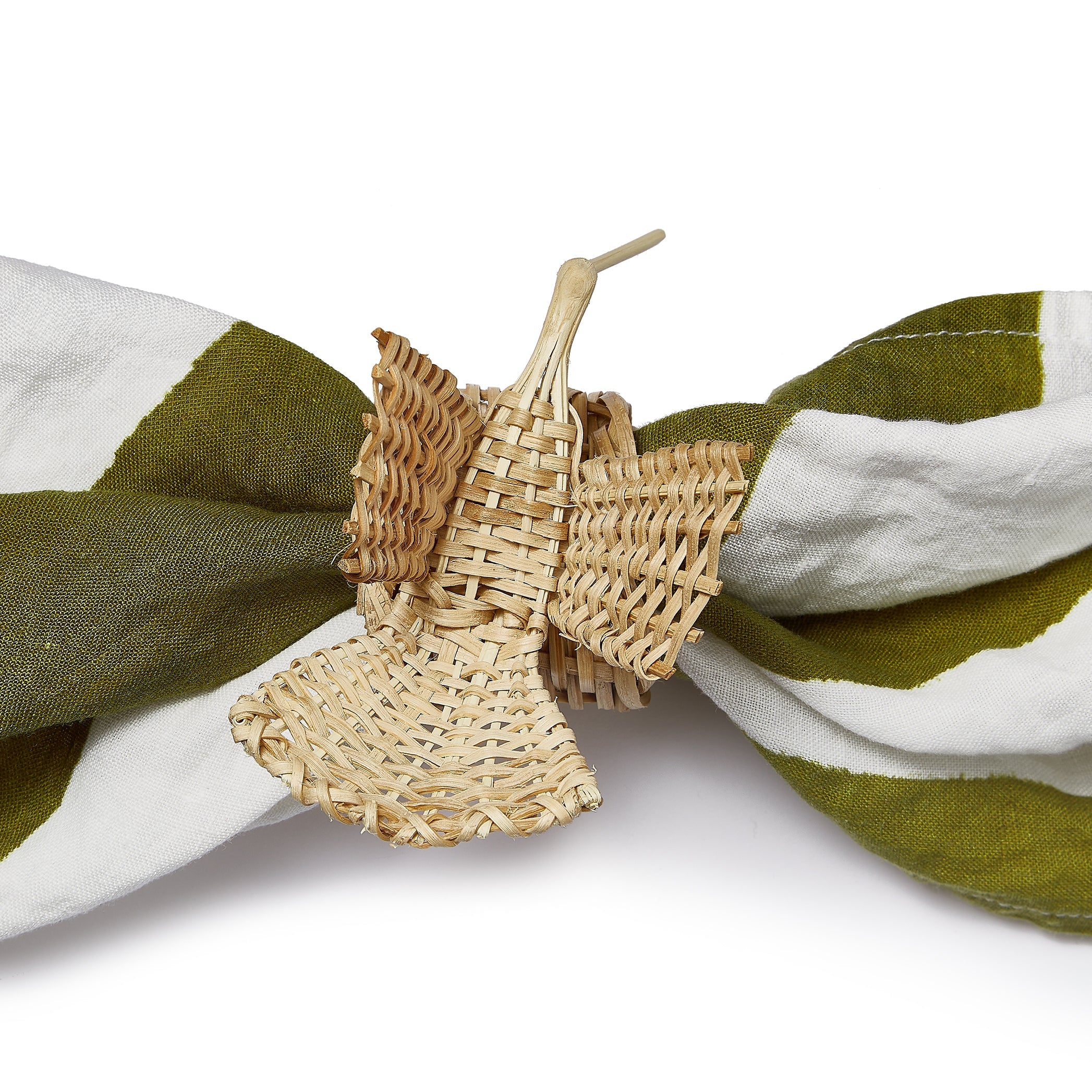 Handwoven Hummingbird Napkin Ring in Natural