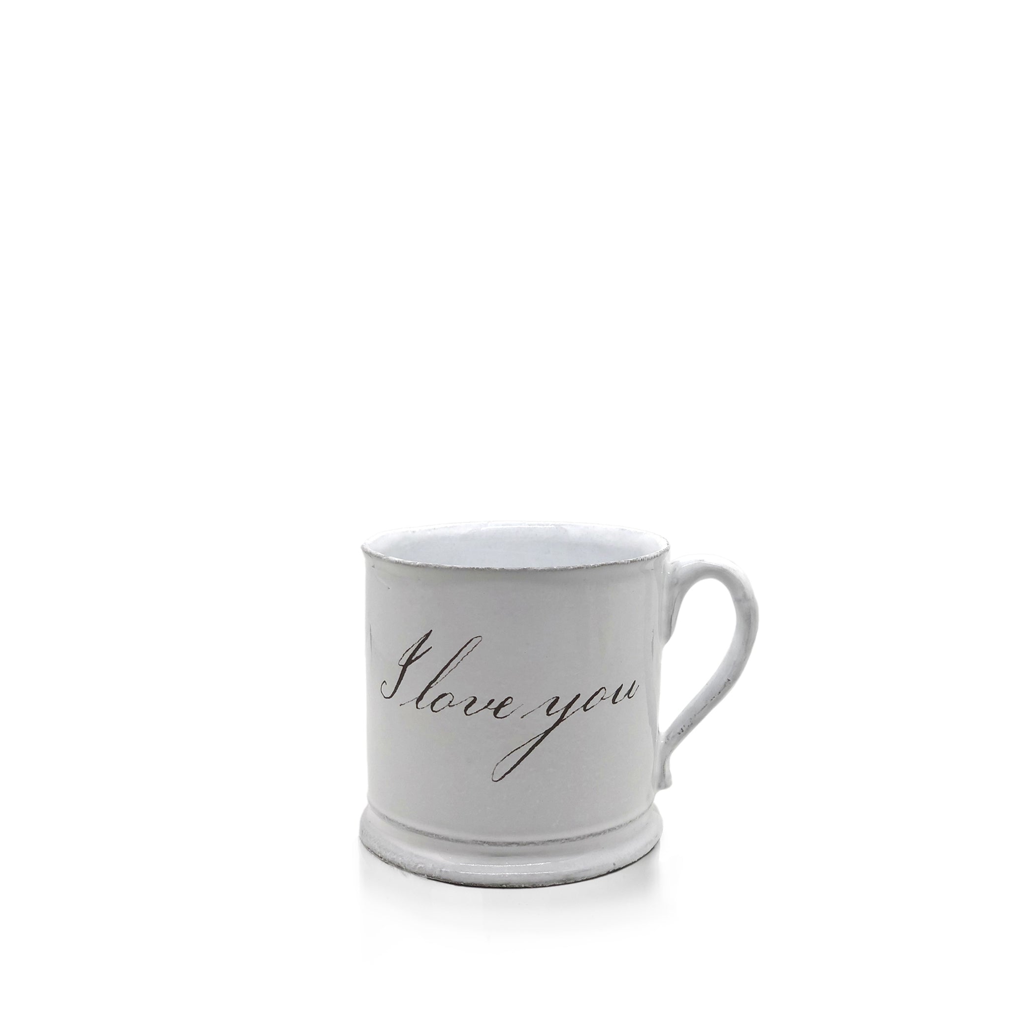 I Love You Mug by Astier de Villatte, 13.5cm
