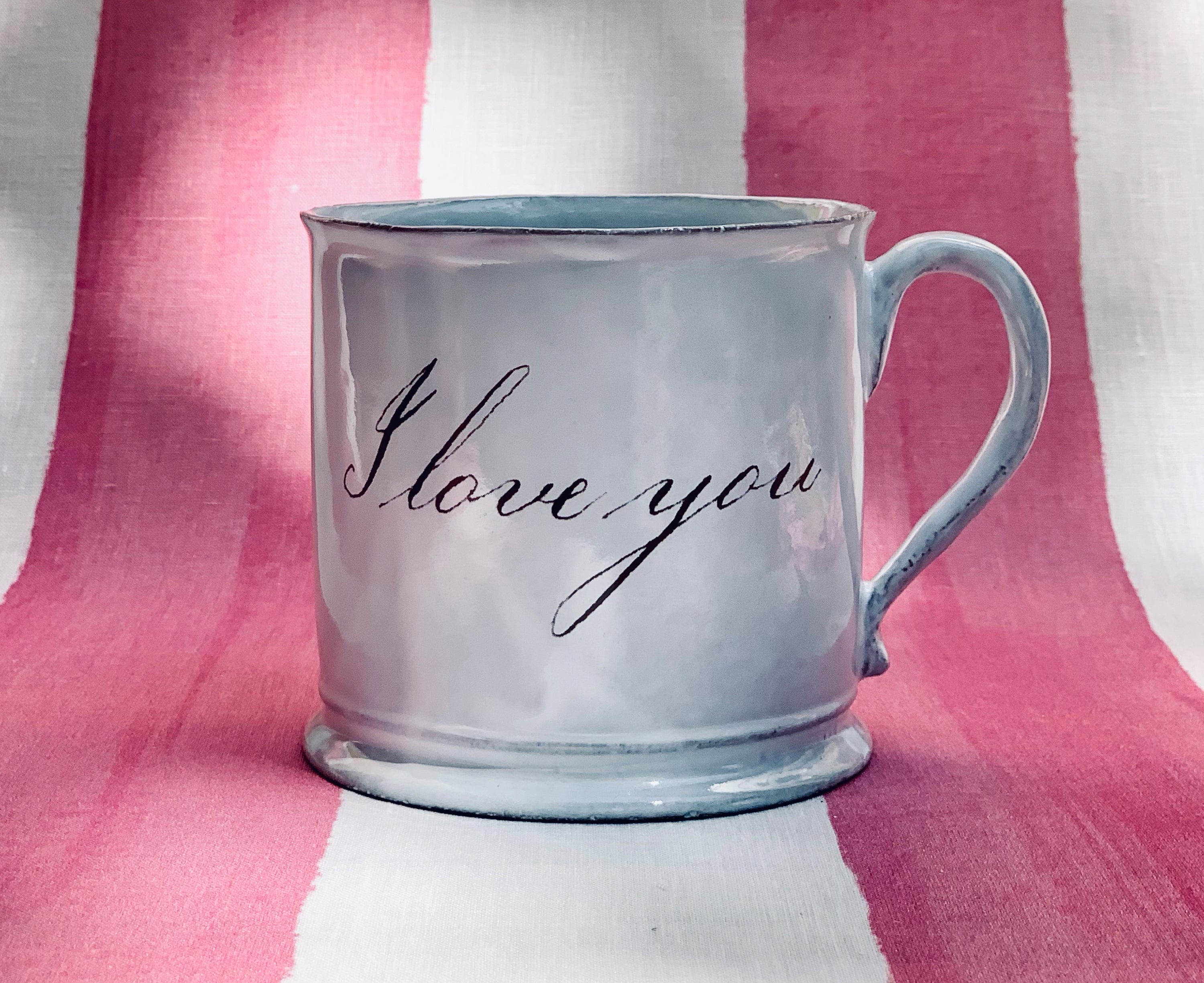 I Love You Mug by Astier de Villatte, 13.5cm