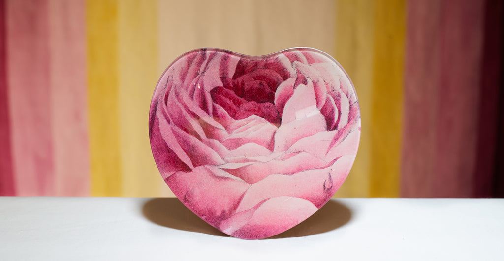 John Derian 'Rose (Pink)' Heart Dish, 20cm