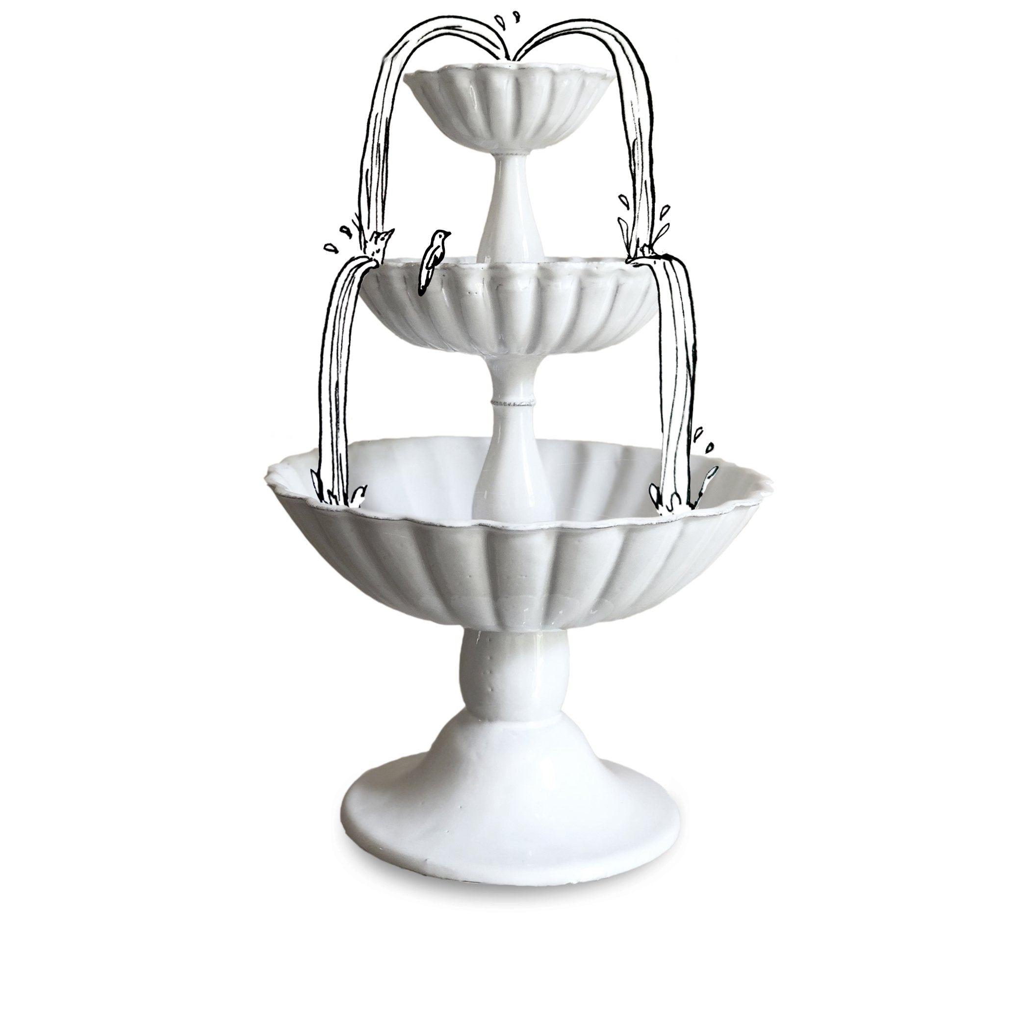 Peggy Three Level Bowl by Astier de Villatte, 37cm