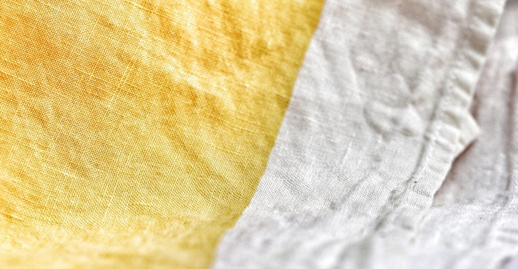 Full Field Linen Tablecloth in Lemon Yellow