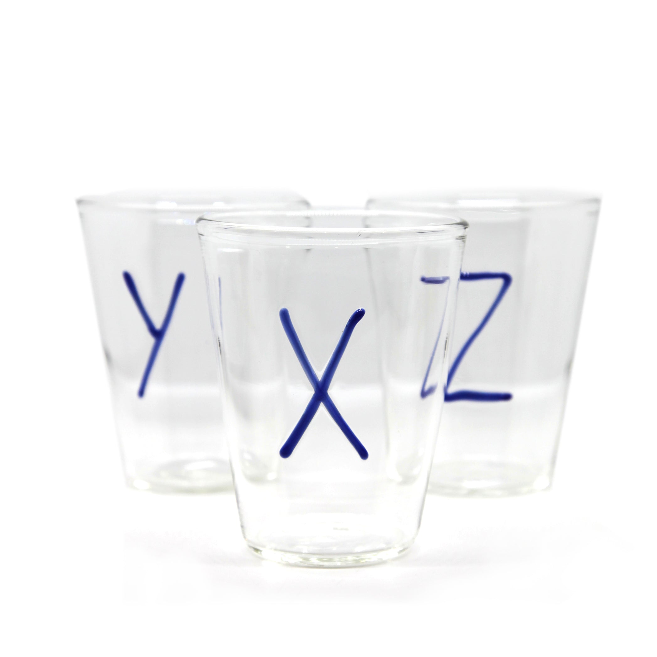 Handblown Glass Letter Tumbler