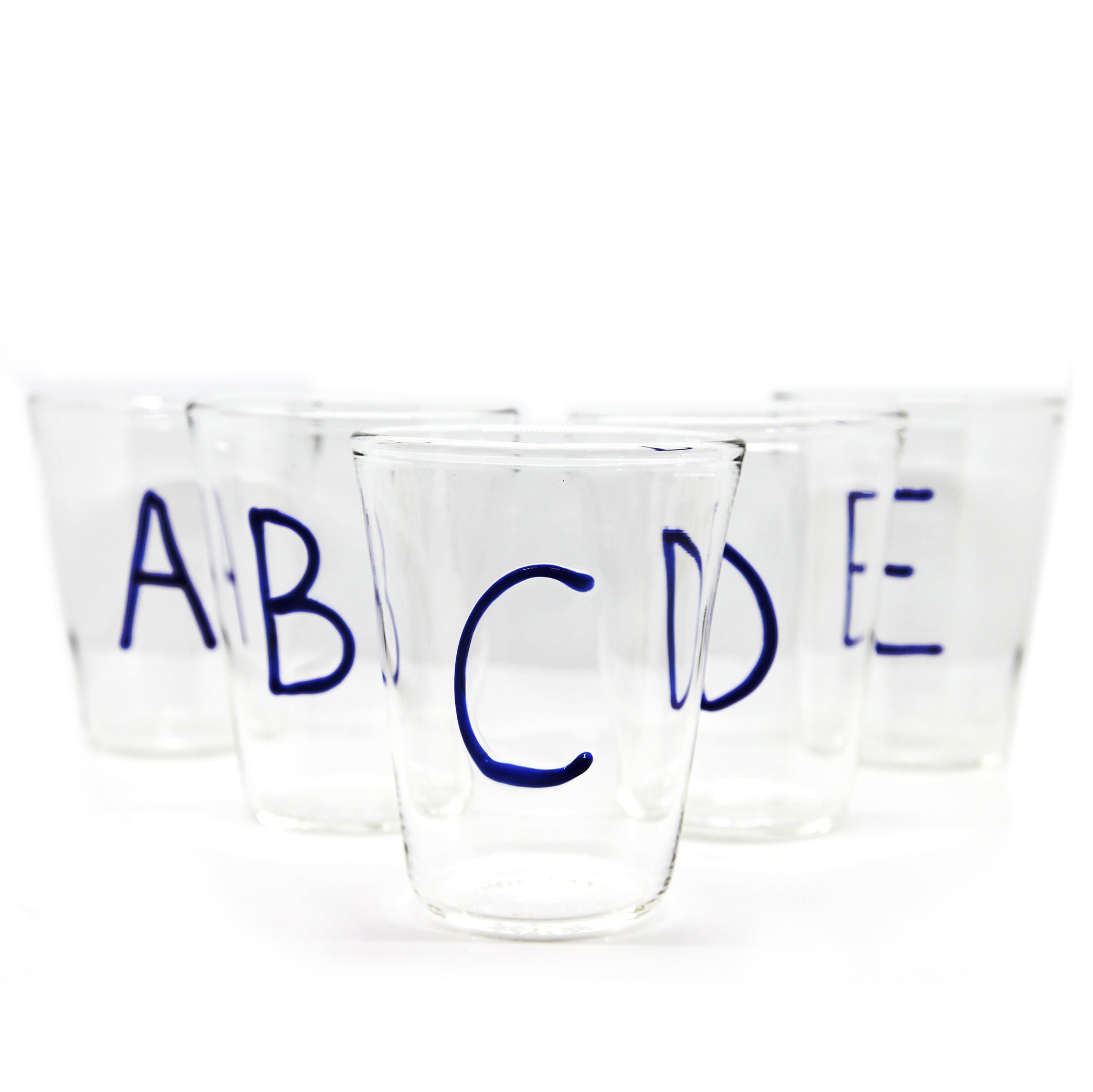 Handblown Glass Letter Tumbler