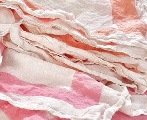 Cornice Linen Napkin in Rose Pink, 50x50cm
