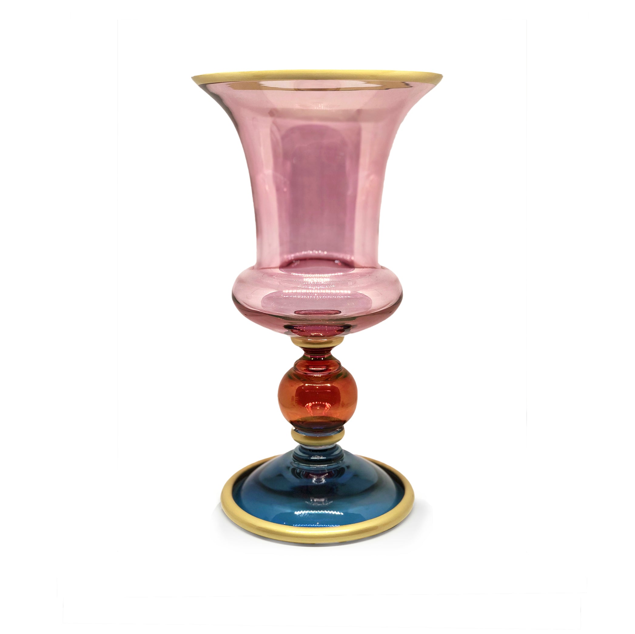 Handblown Italian Coloured Glass Medicis Vase, Small, 33cm