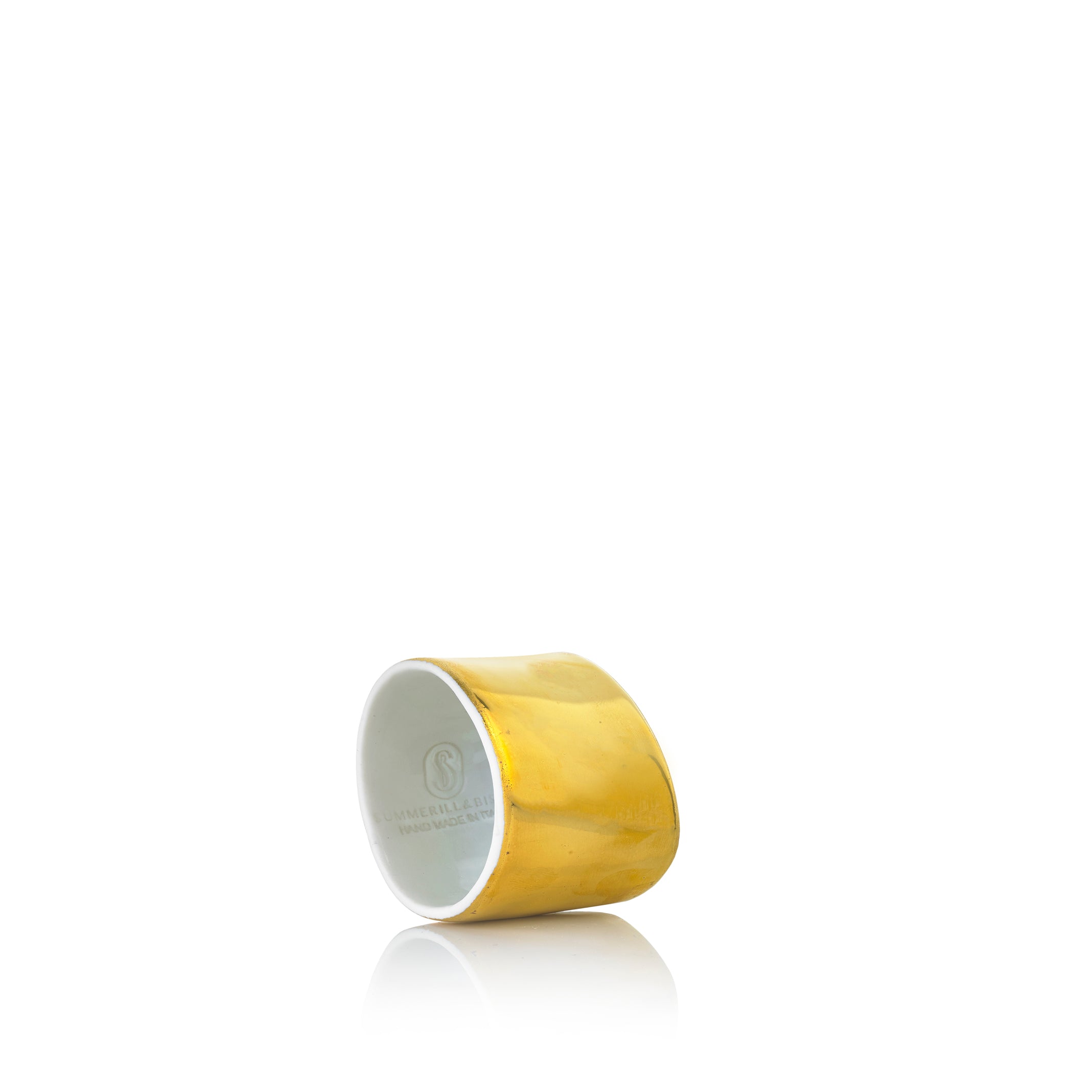 Porcelain Napkin Ring in Gold Glaze