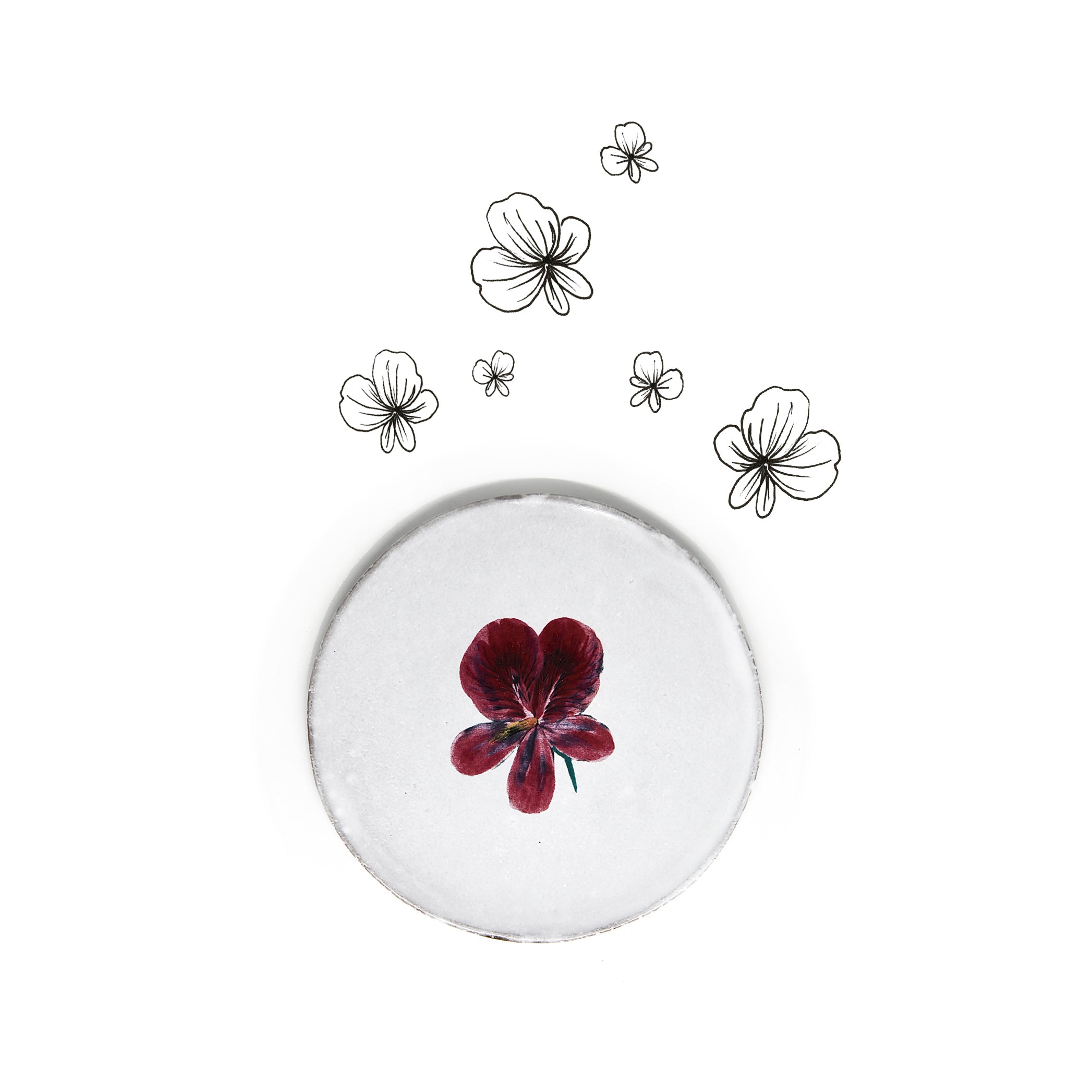 Pelargonium Saucer by Astier de Villatte, 16.5cm