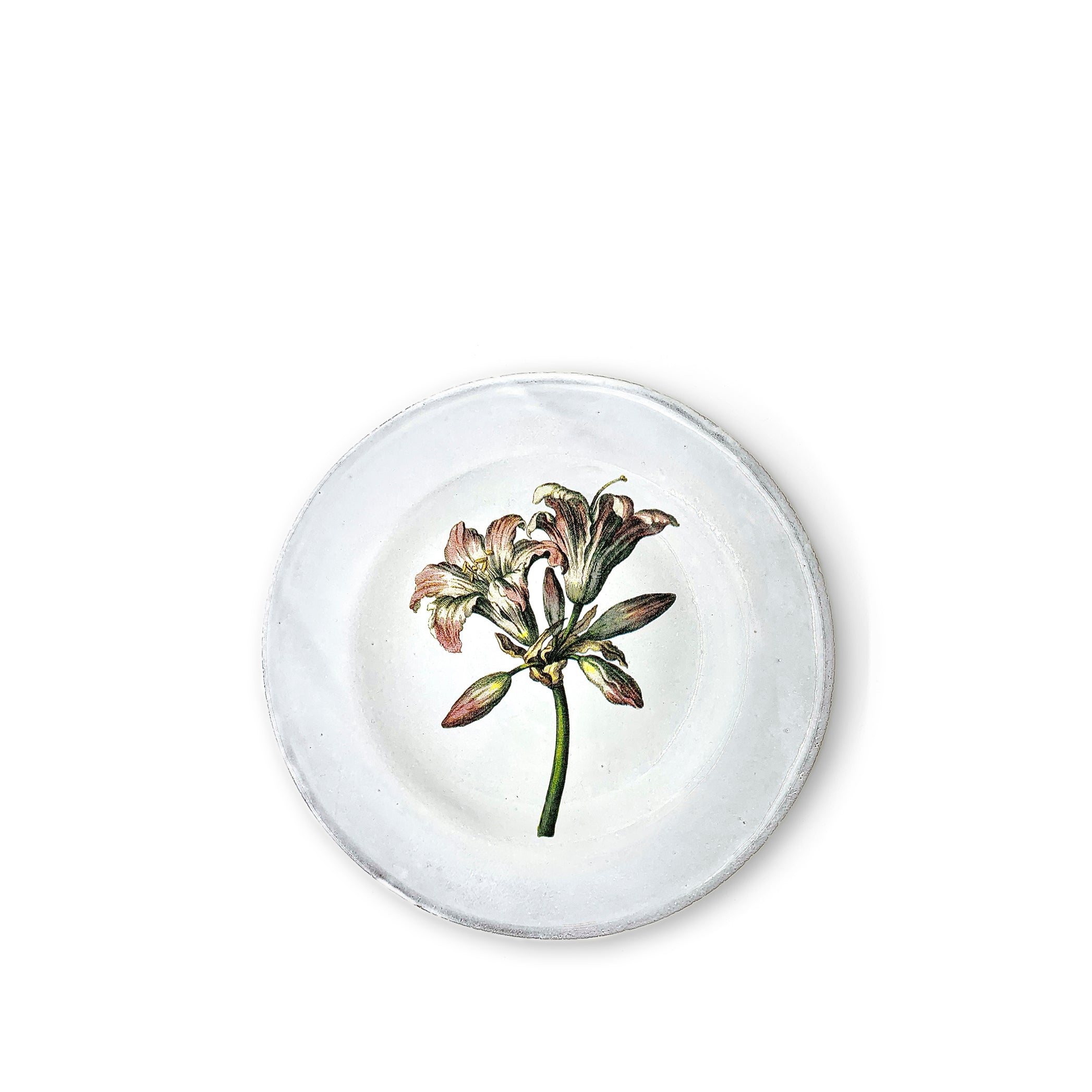 Bella Donna Lilly Flower Plate by Astier de Villatte, 22cm