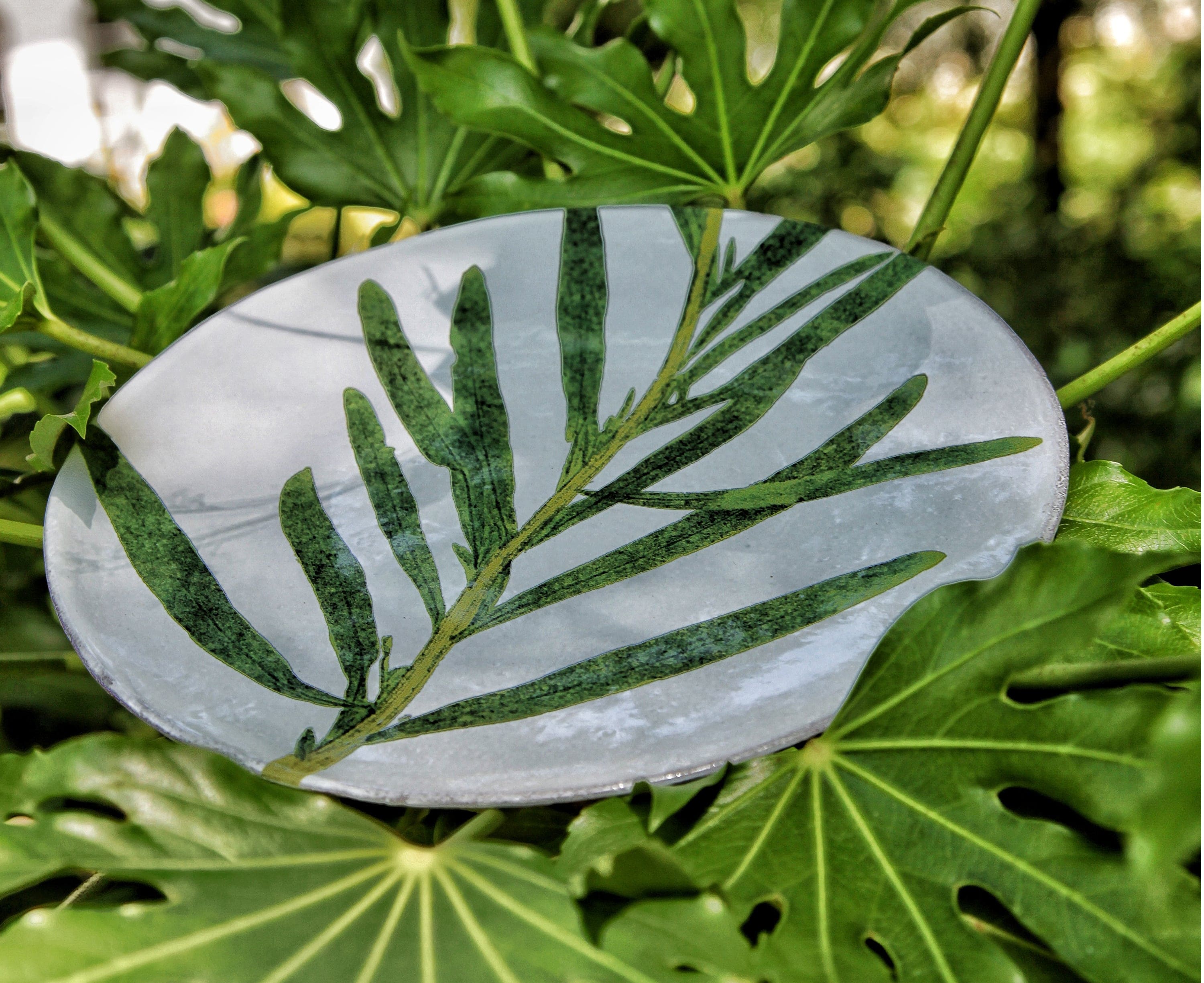 Reseda Leaf Plate by Astier de Villatte, 24cm