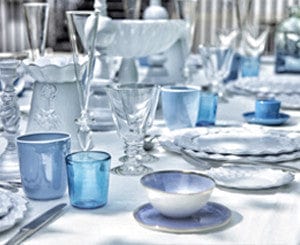 Alphabet Napkin 'Q' in Powder Blue, 50x50cm