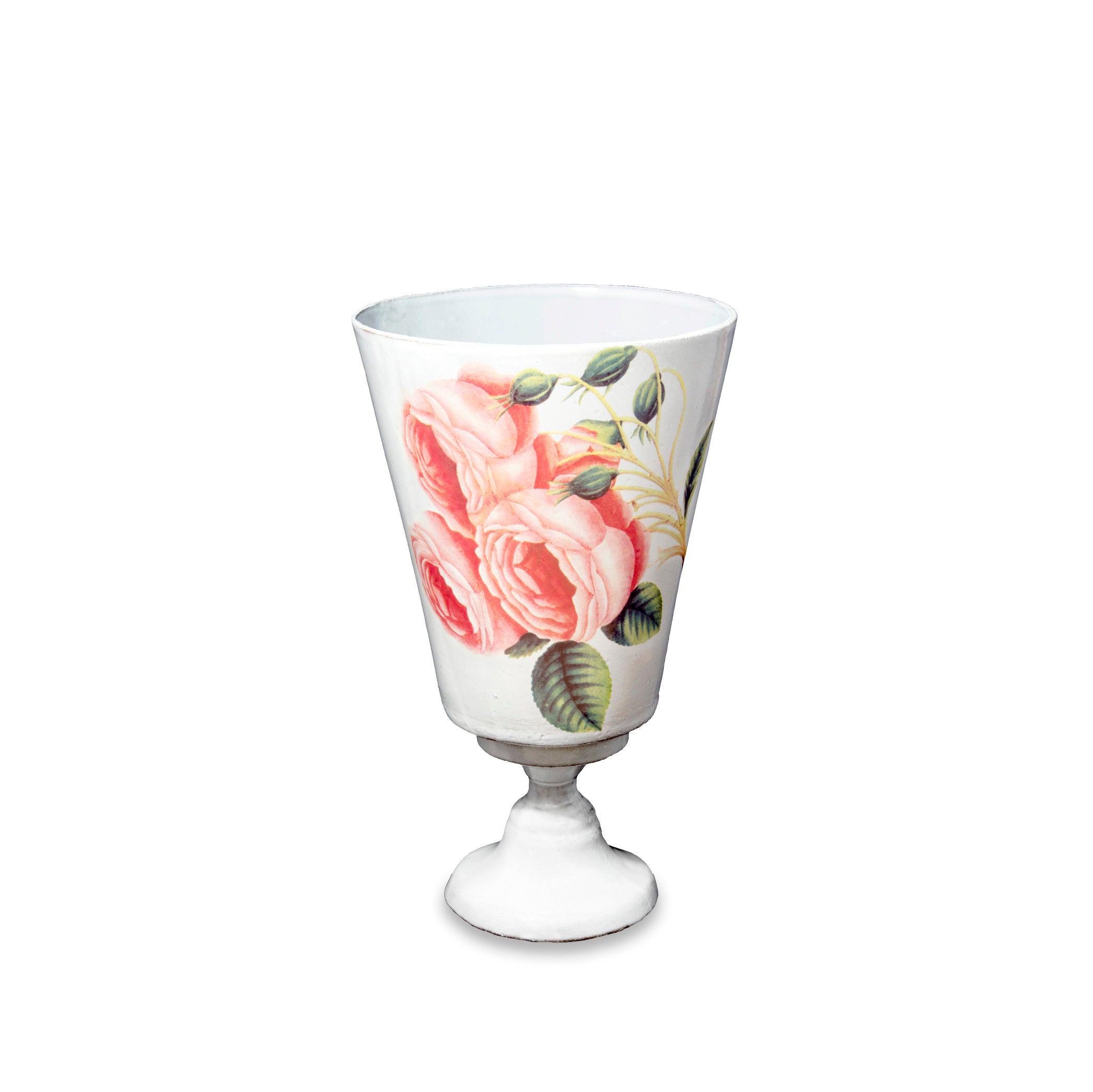 Painted Rose Vase by Astier de Villatte, 31cm