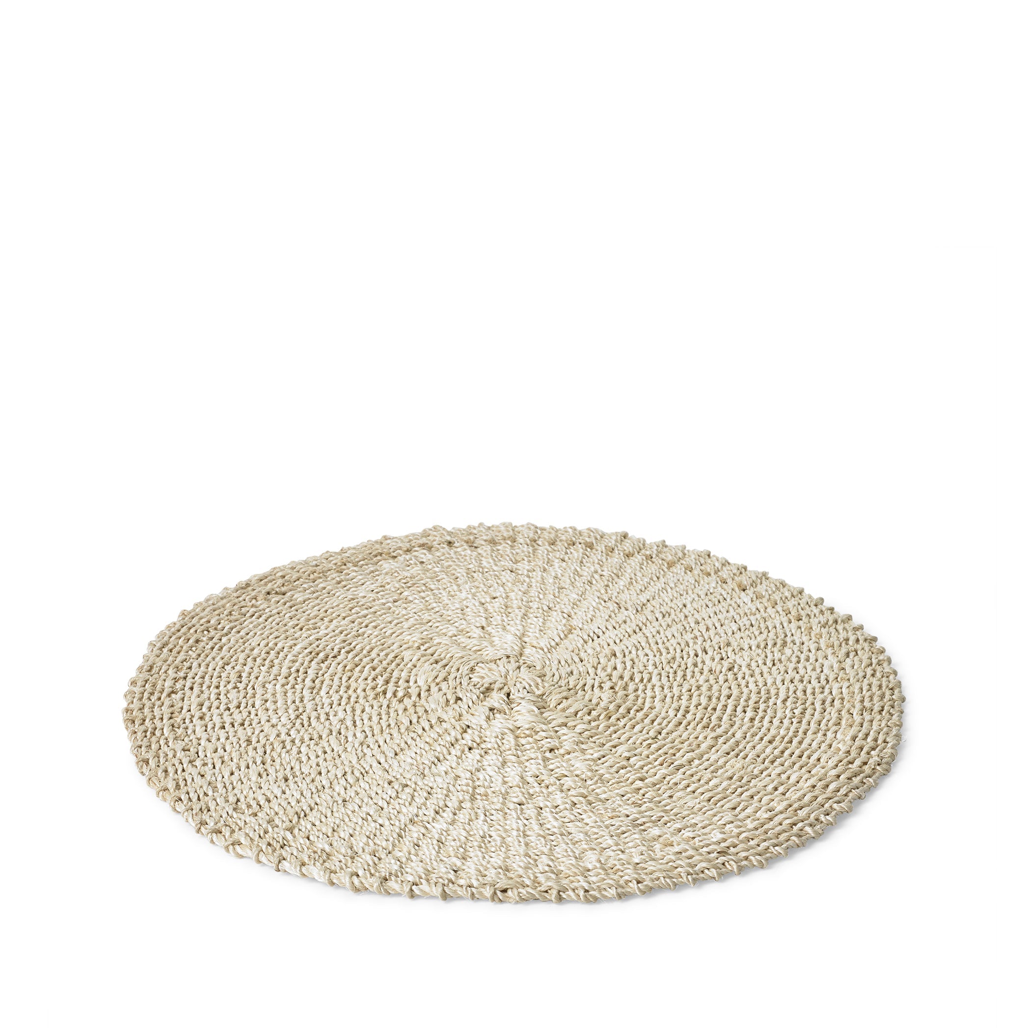 Abaca Woven Round Placemat in Cream
