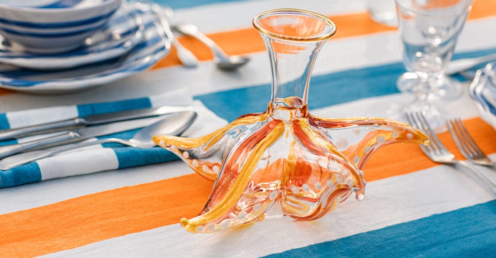 Handblown Glass Starfish Decanter, 24cm