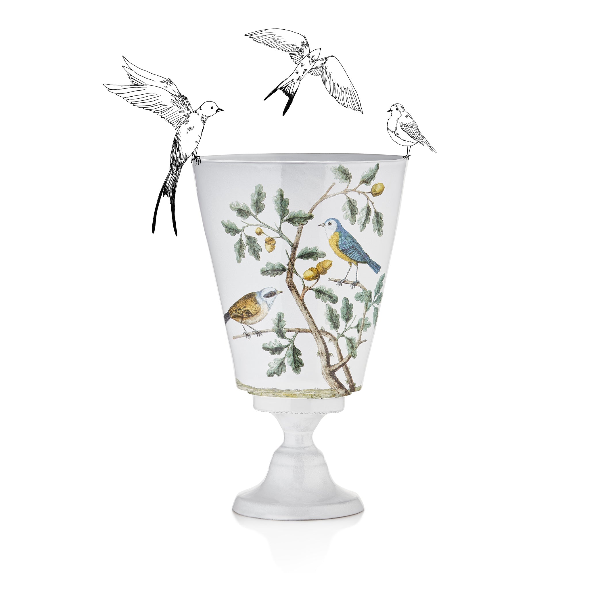 Titmouse Vase by Astier de Villatte, 31cm