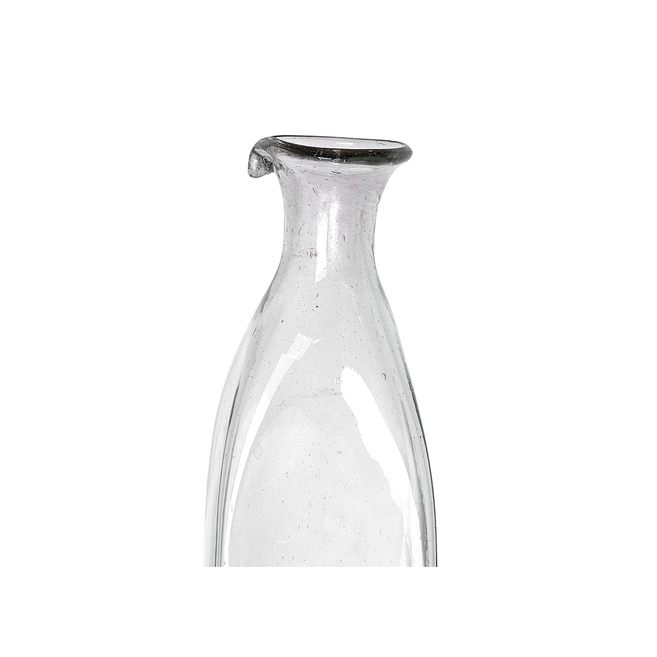 Handblown Glass Water Carafe with Spout, 24cm