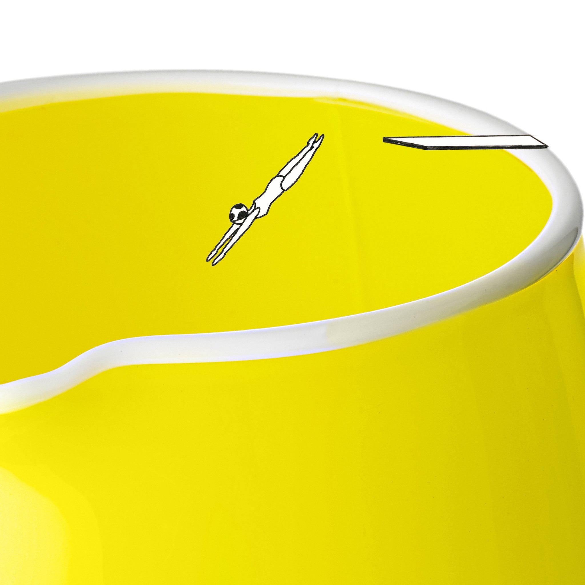 Handblown Glass Bumba Jug in Lemon Yellow, 3lt
