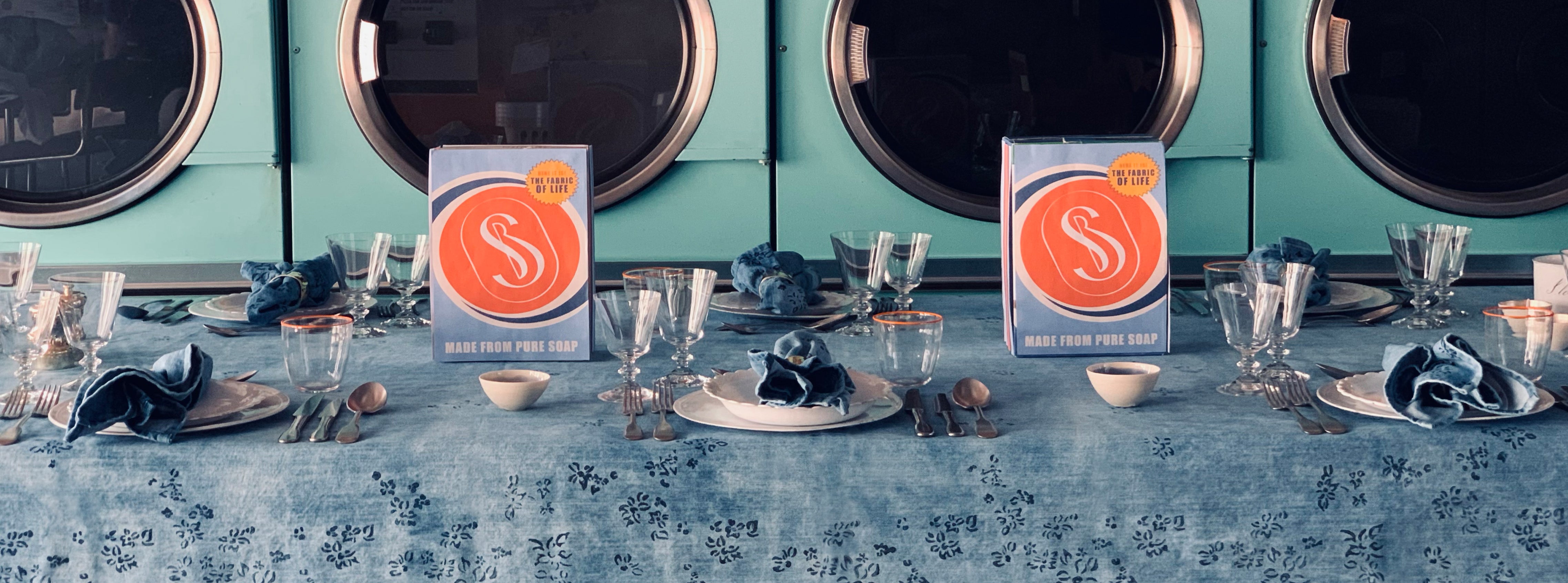 Light Blue Denim Tablescape