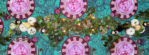 Malachite Green & Pink Tablescape