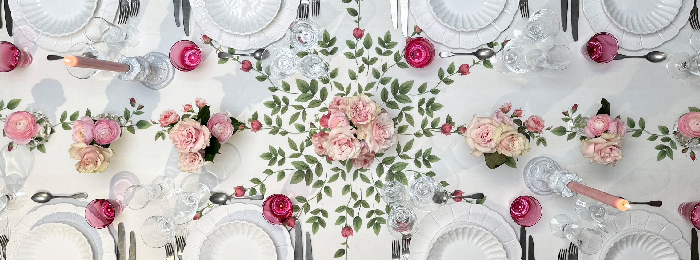 Rose Trellis Indoor Tablescape
