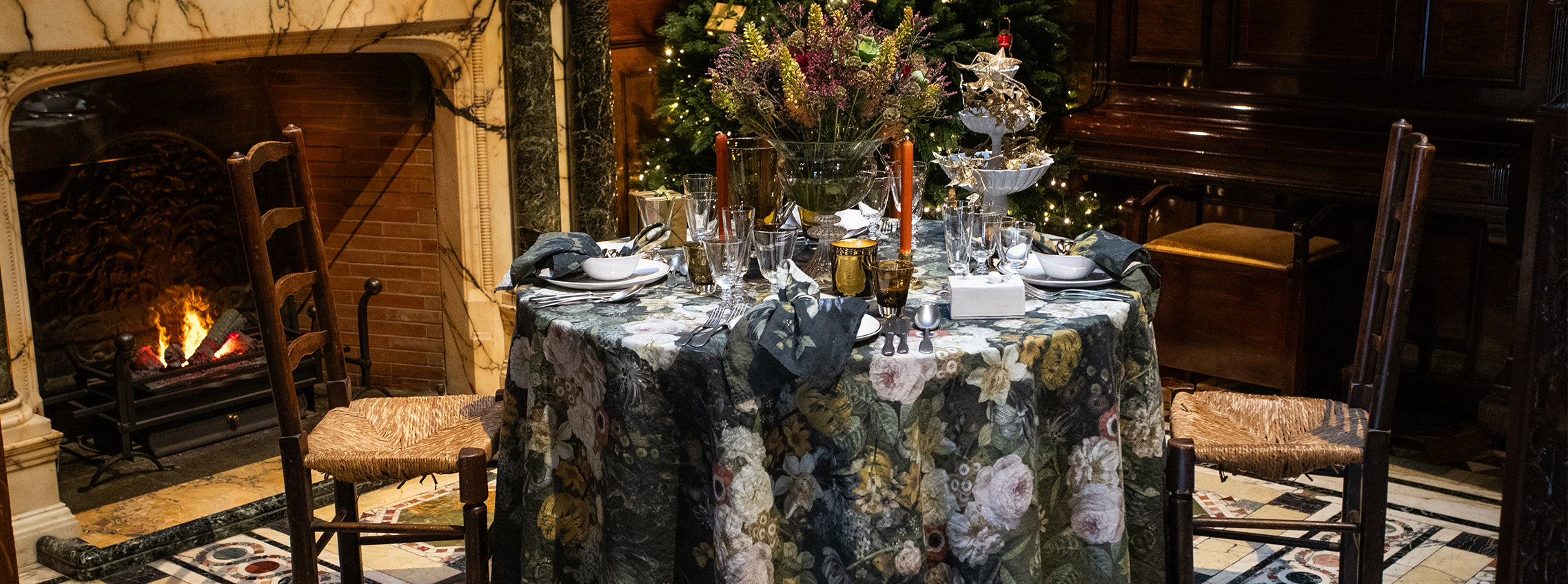 Still Life 1815: A Round Floral Tablescape