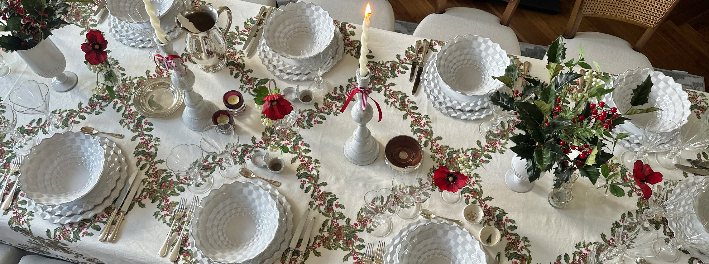 Holly by Candlelight: A Christmas Tablescape