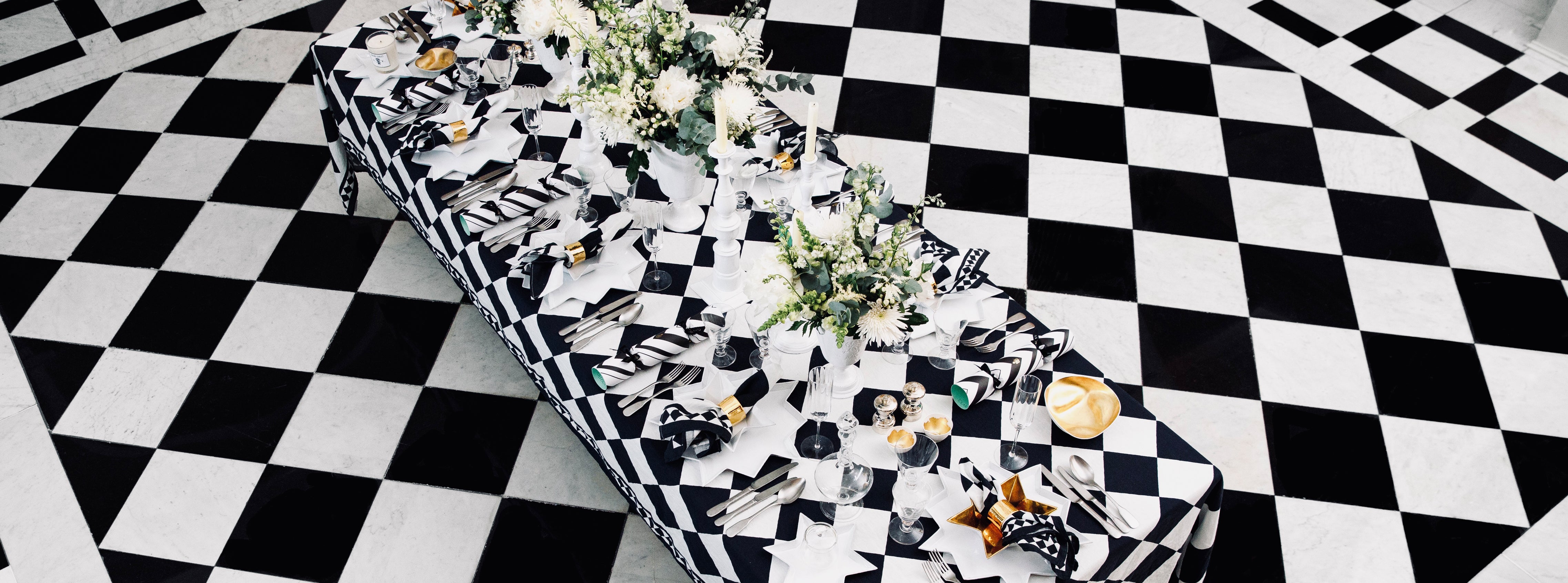'Black Check' Tablescape - Summerill & Bishop x Claridge's