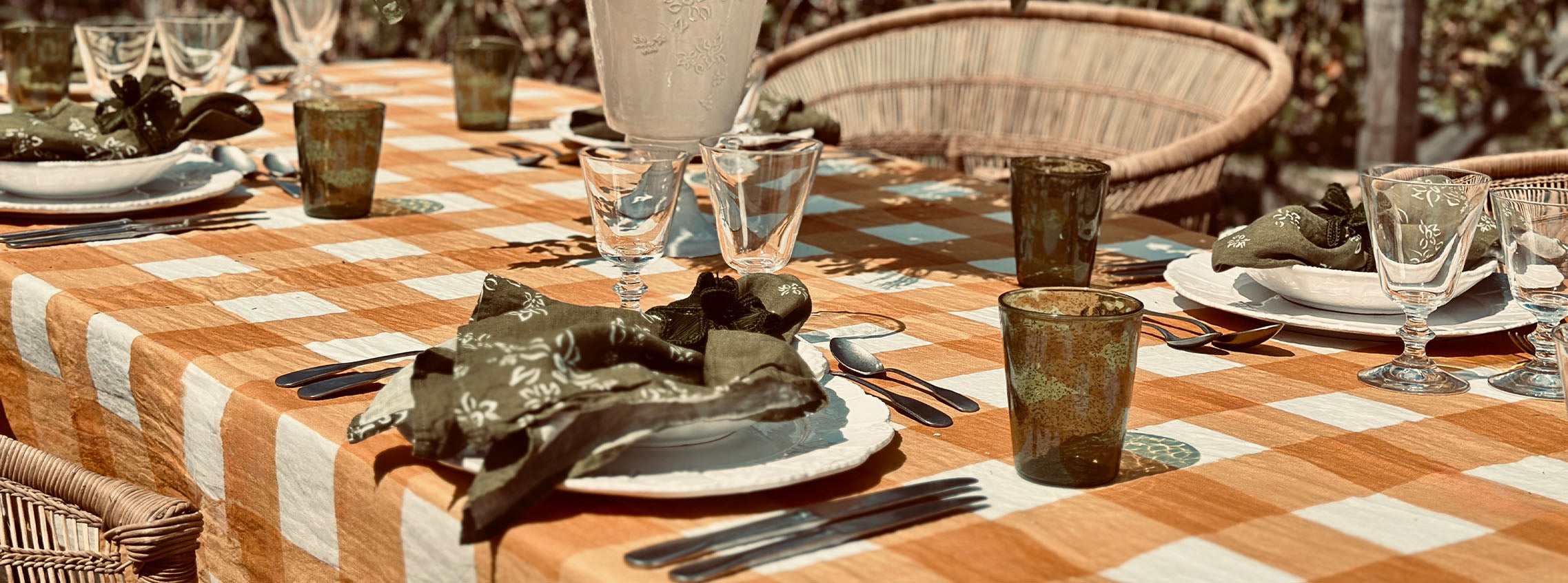 'Yellow Gingham' Orchard Tablescape
