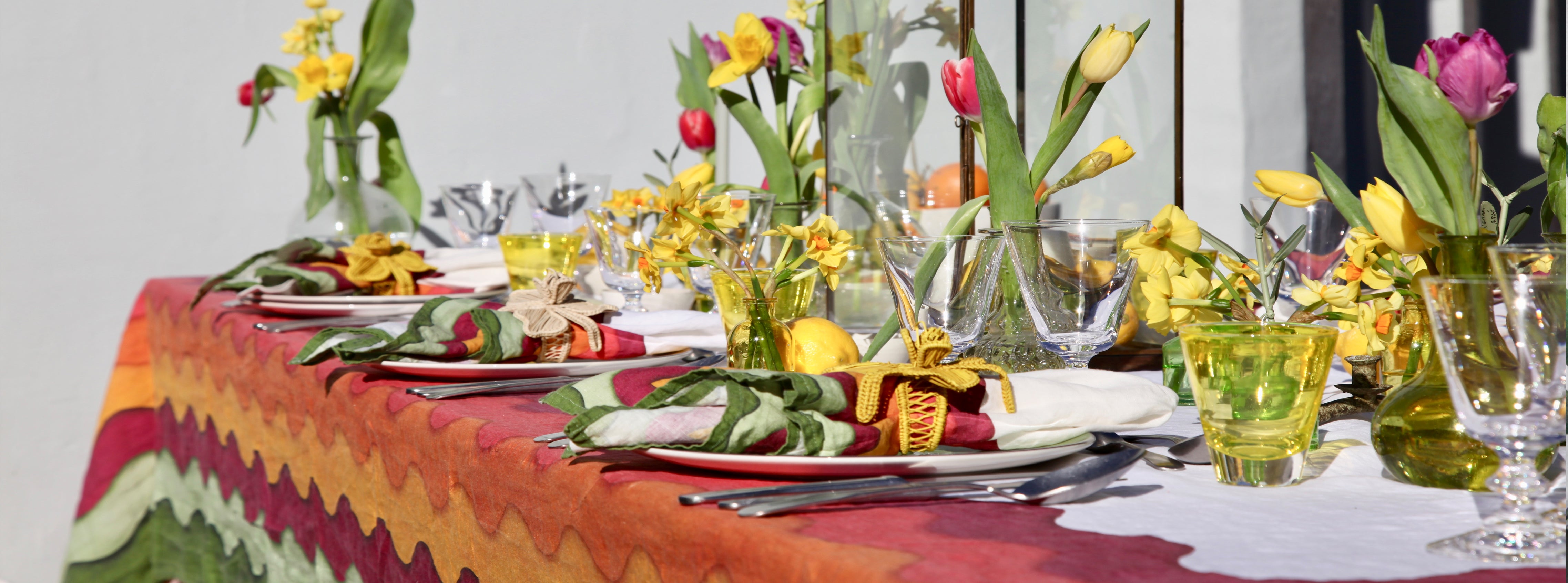 Winter Rainbow Tablescape