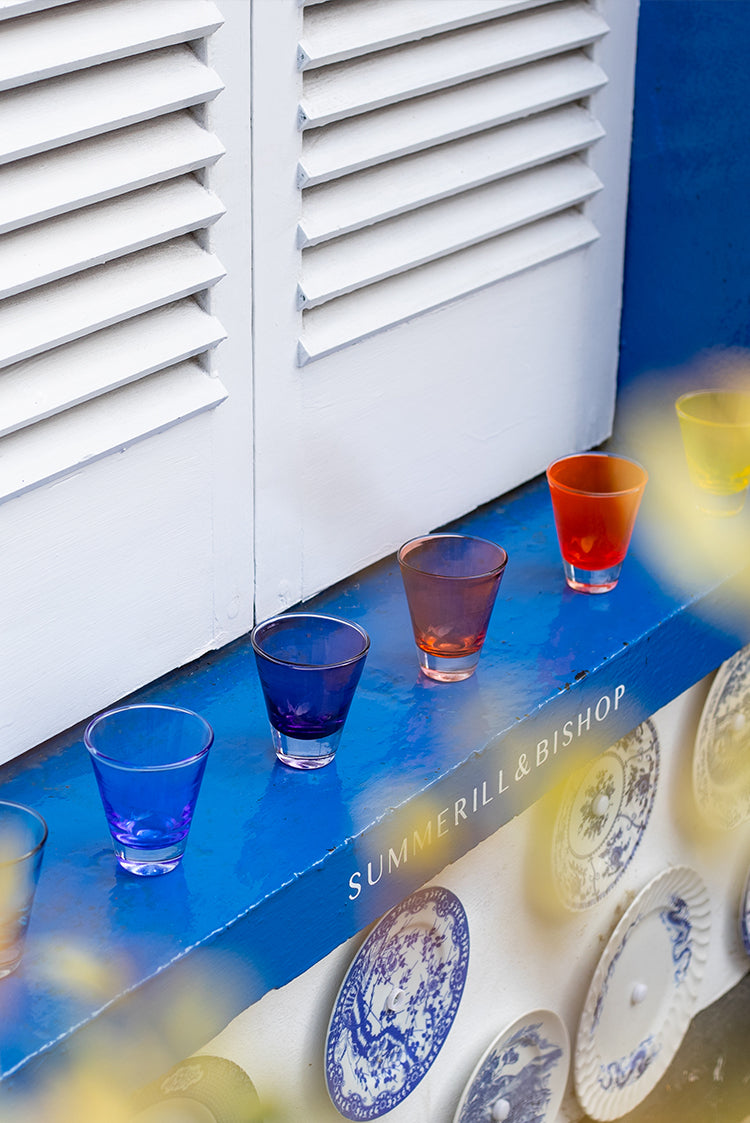 Handblown Glass 'Clair' Tumbler in Grape Purple, 20cl