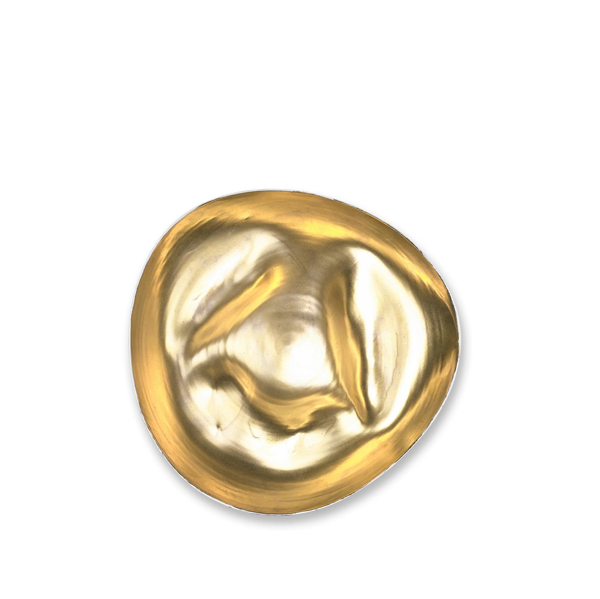 Porcelain Shell Bowl in Gold, 30cm