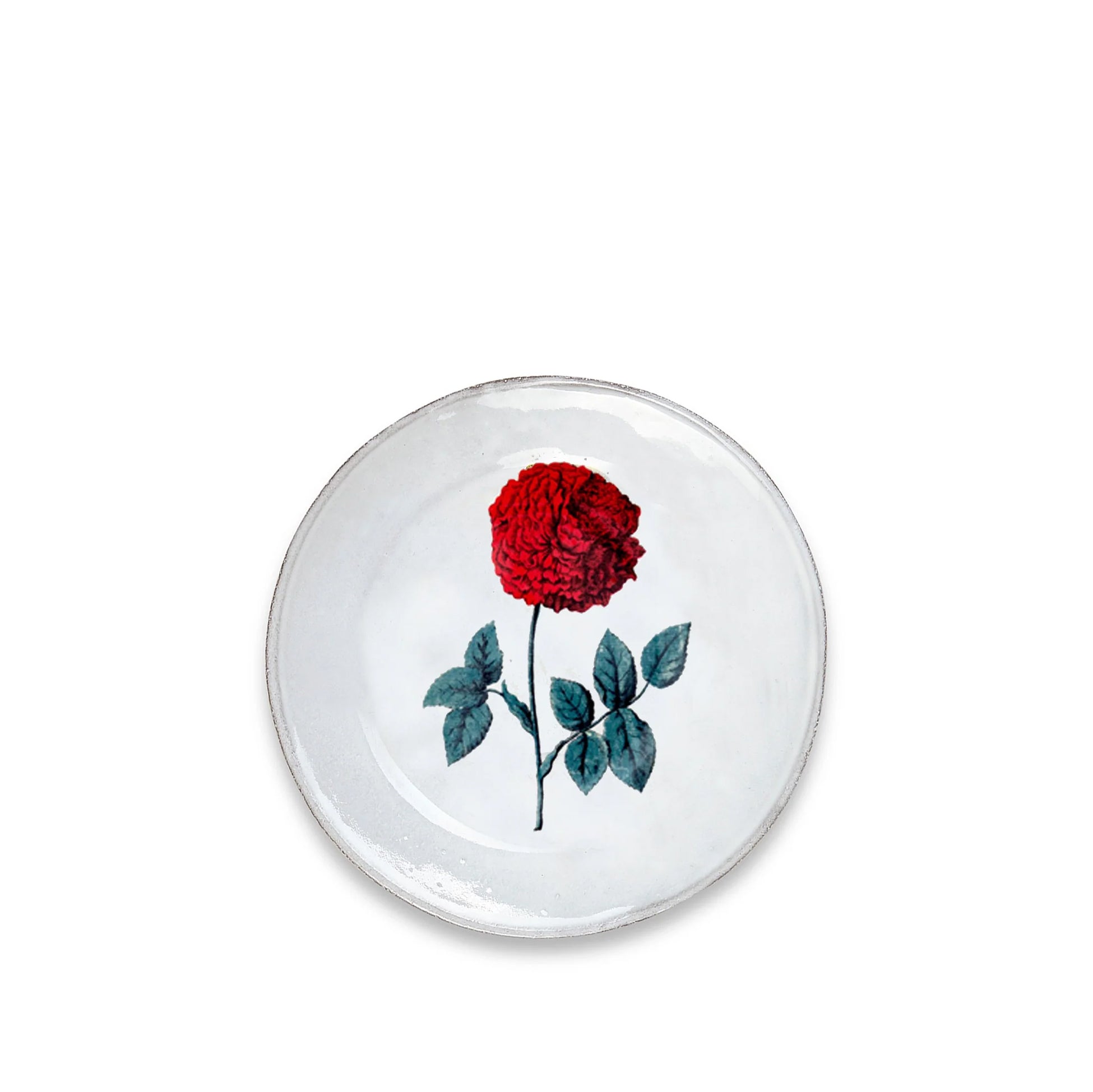 Dutch Hundred Leaved Rose Soup Plate by Astier de Villatte, 22cm