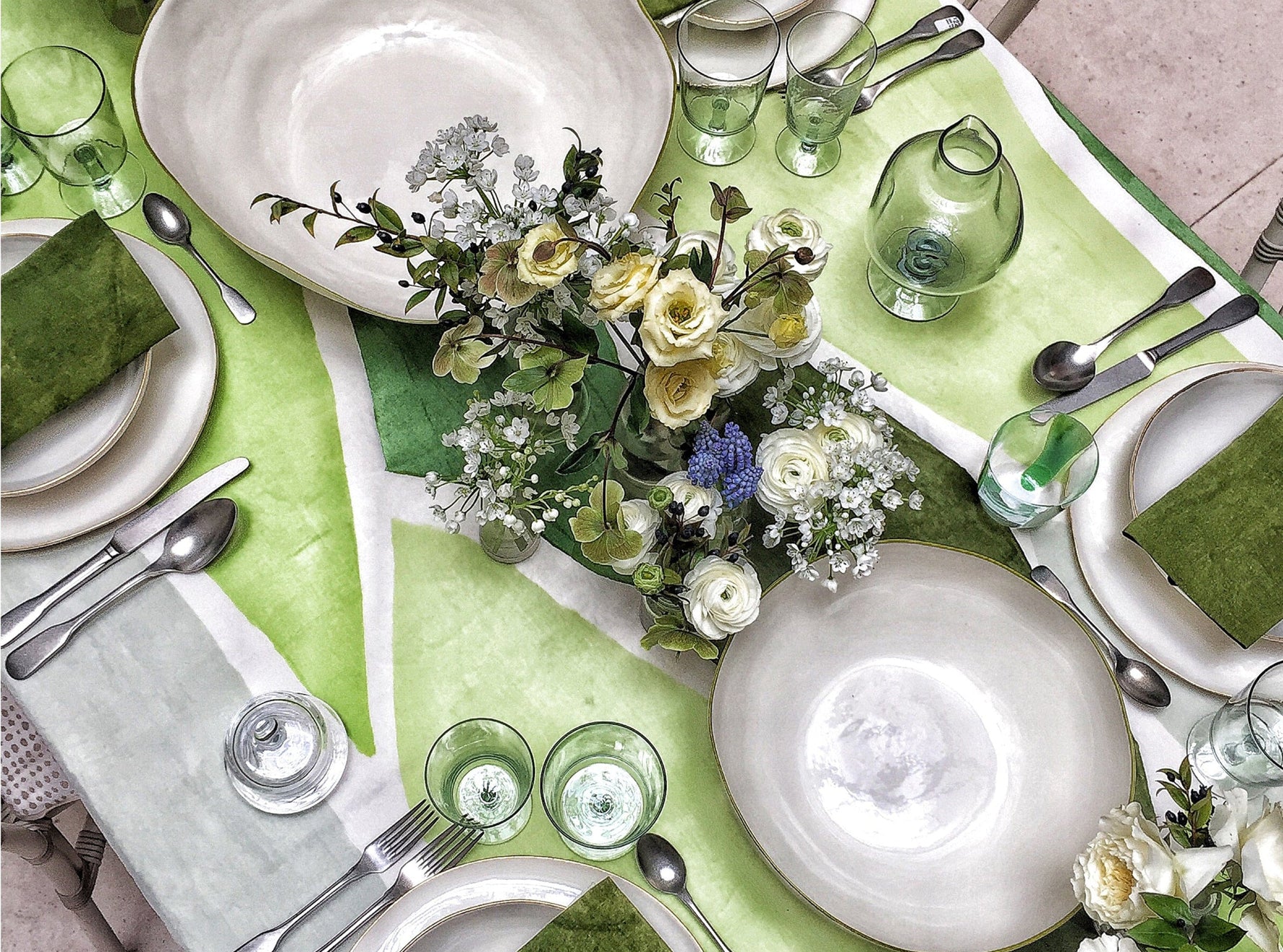 "Asparagus" Summerill & Bishop x Skye Gyngell Linen Tablecloth