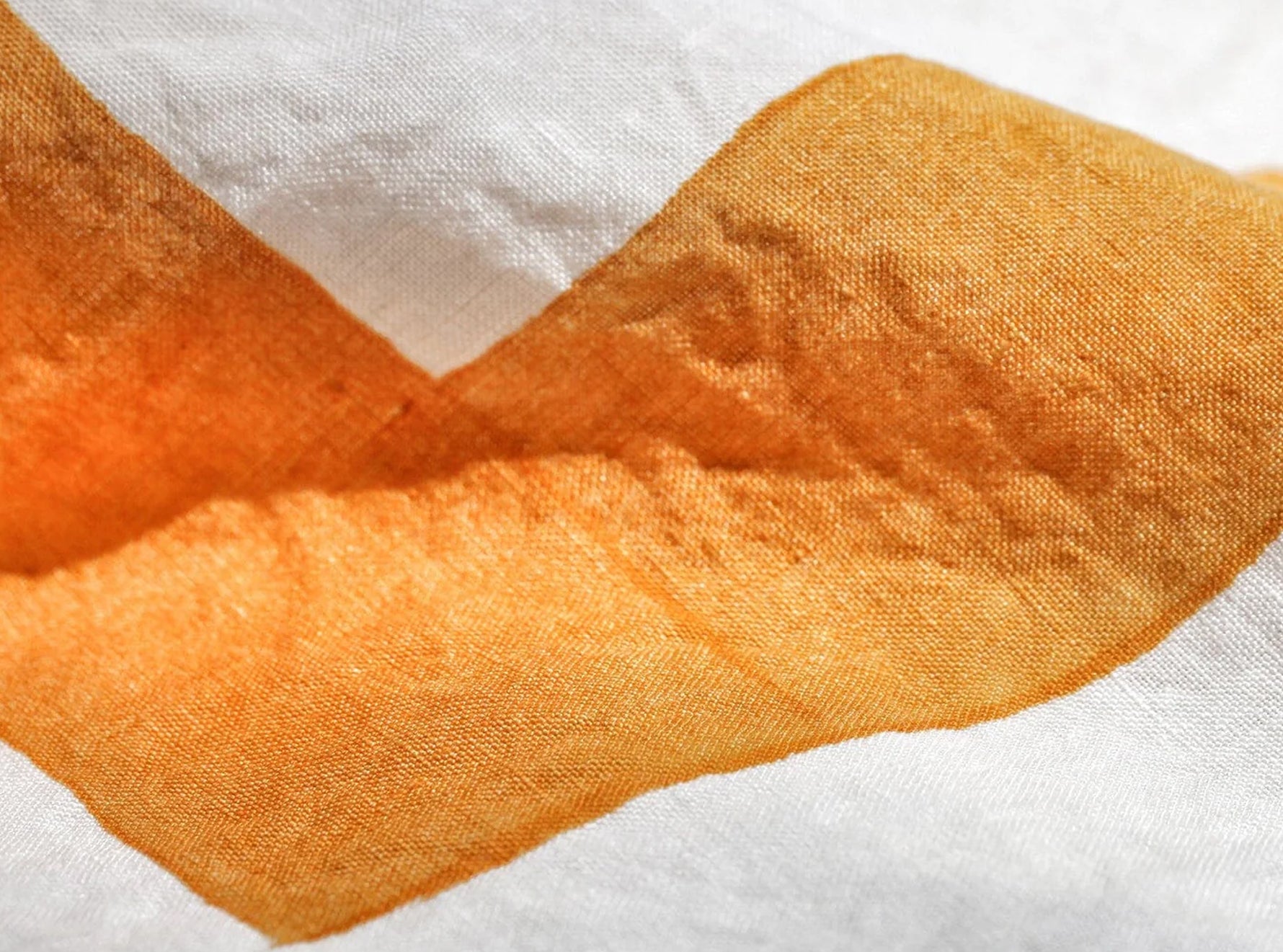 'Cornice' Linen Napkin in Mustard Yellow, 50x50cm