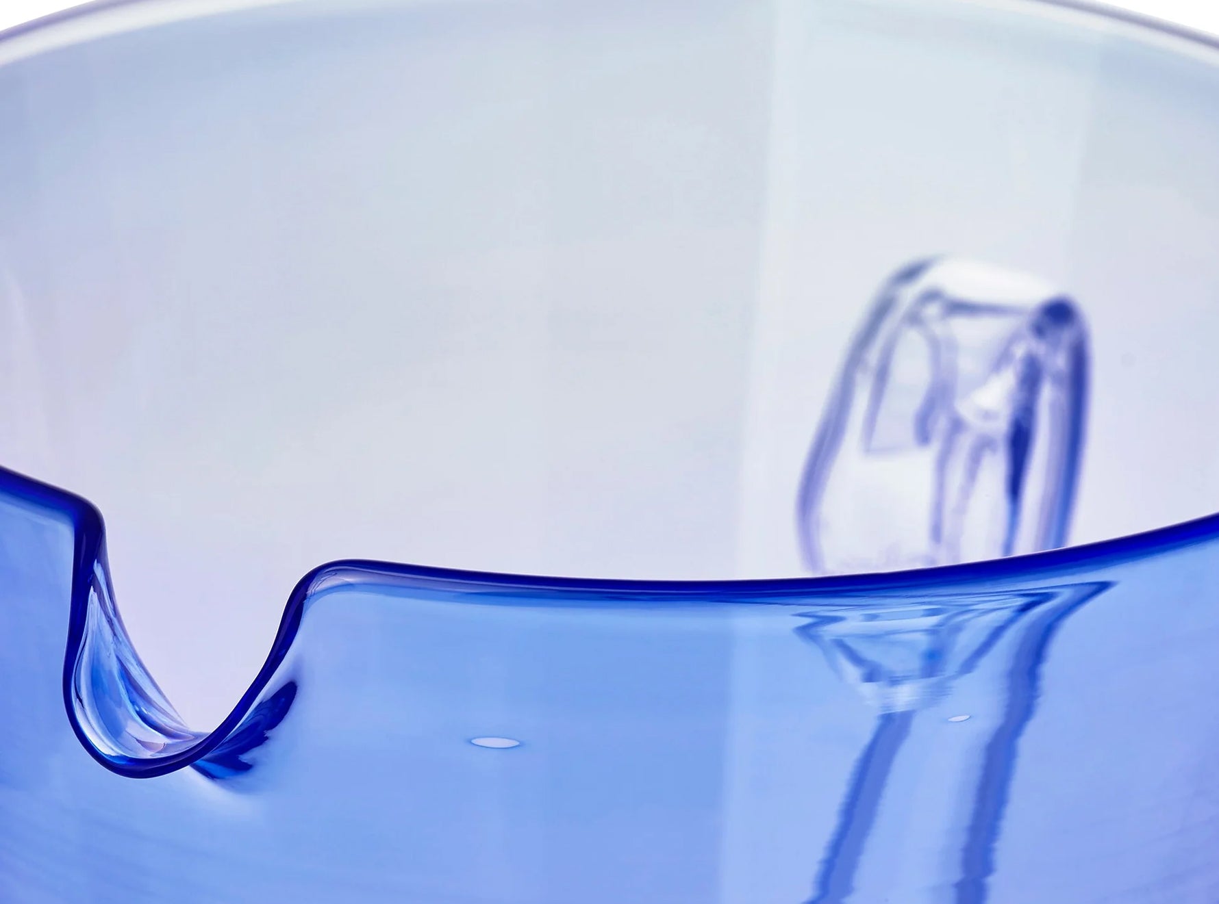 Handblown Glass 'Clair' Jug in Midnight Blue, 23cm