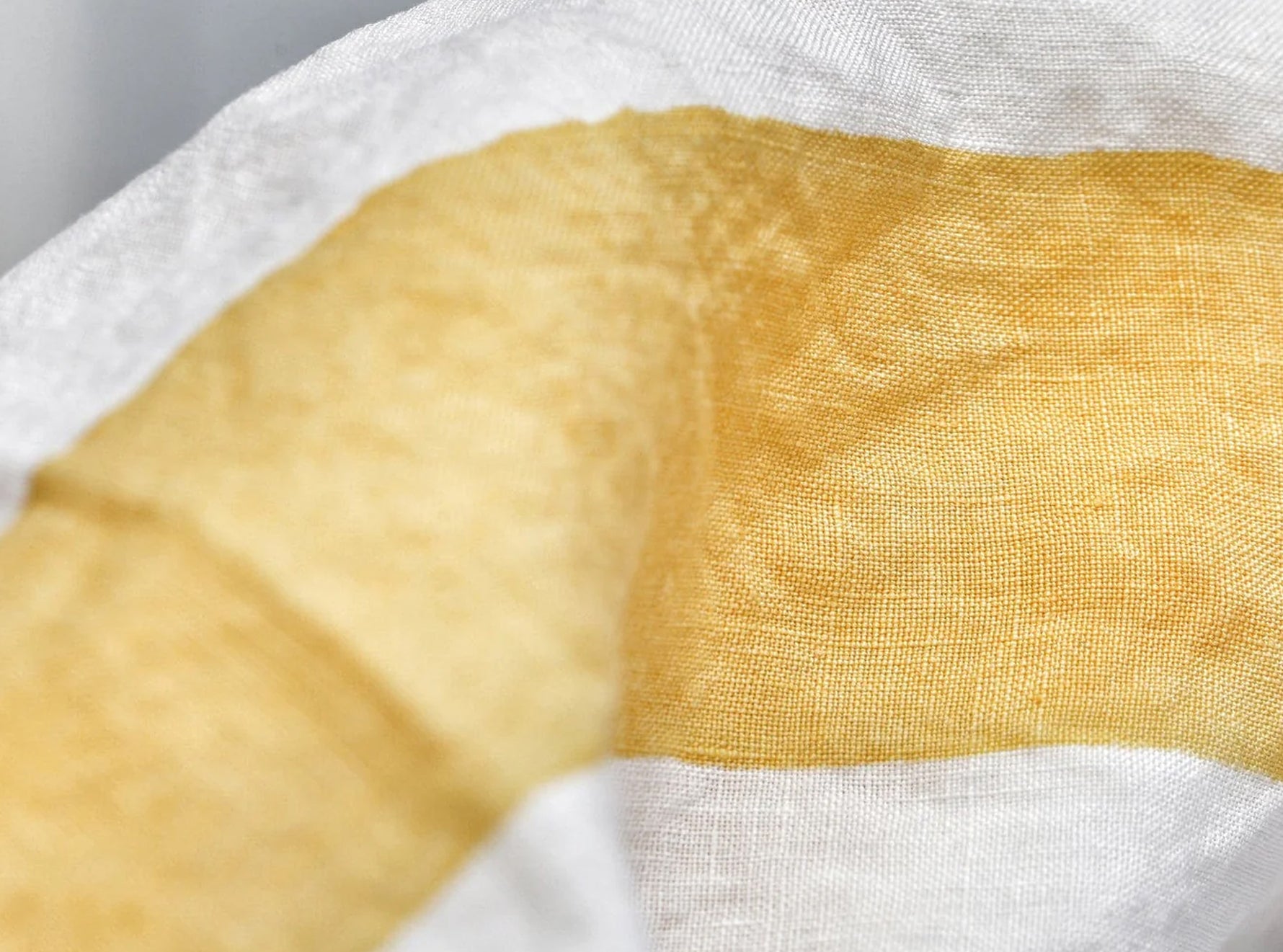 'Cornice' Linen Tablecloth in Lemon Yellow