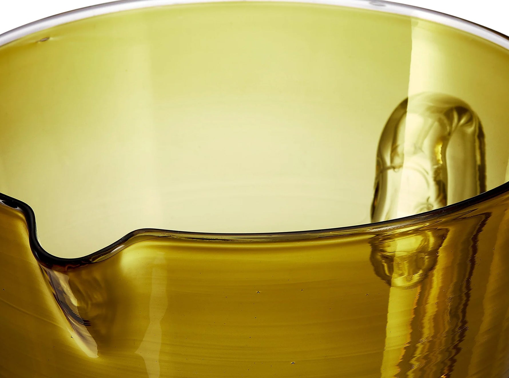 Handblown Glass 'Clair' Jug in Moss Green, 23cm