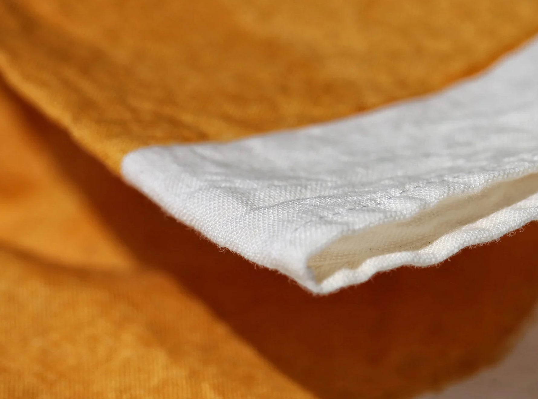 'Full Field' Linen Napkin in Mustard Yellow, 50x50cm