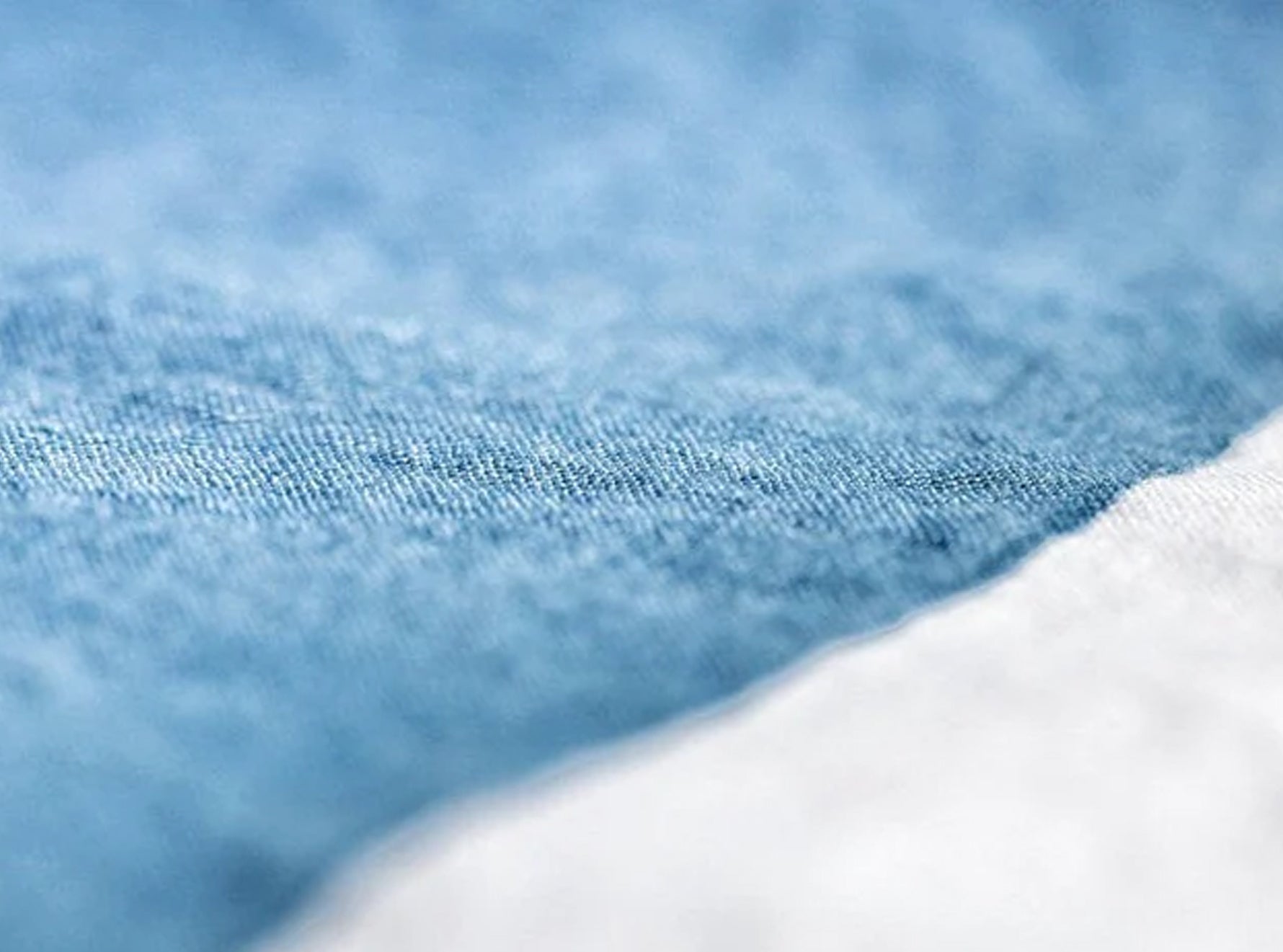 'Full Field' Linen Tablecloth in Sky Blue