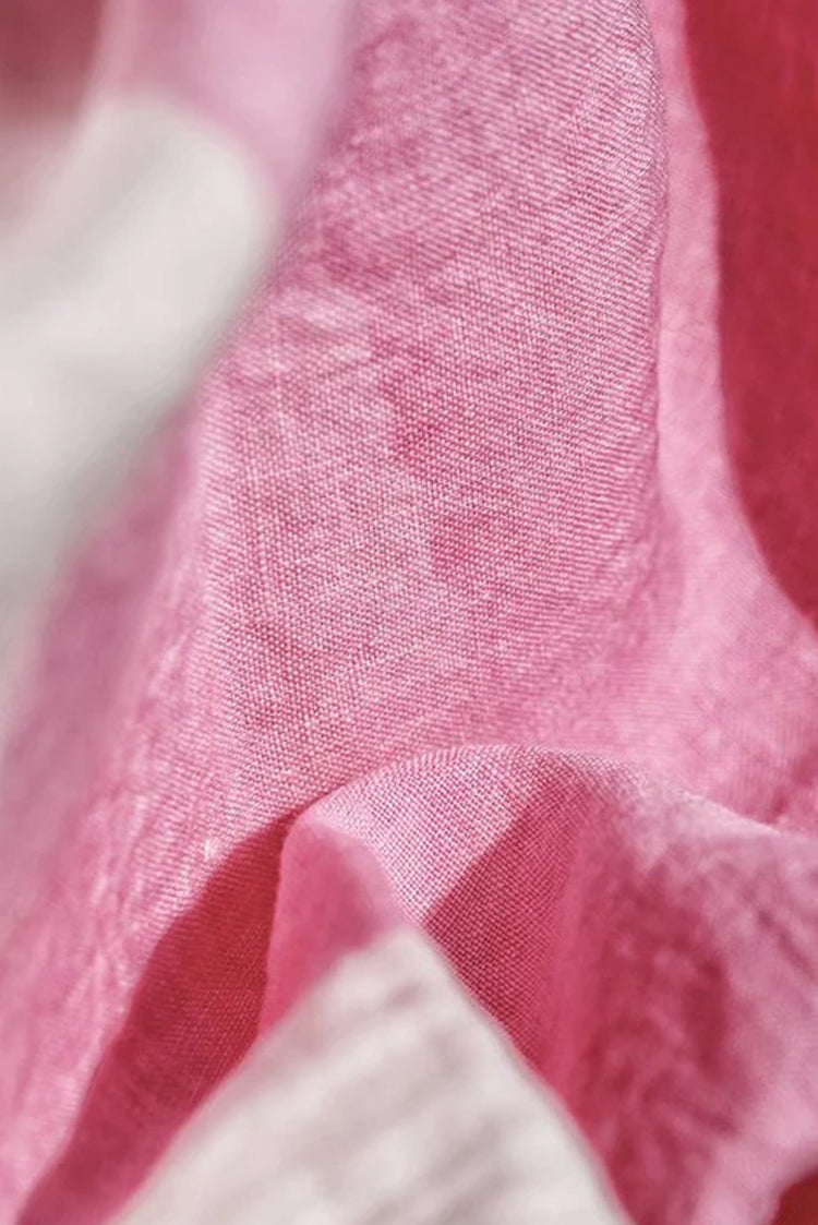 'Full Field' Linen Tablecloth in Rose Pink