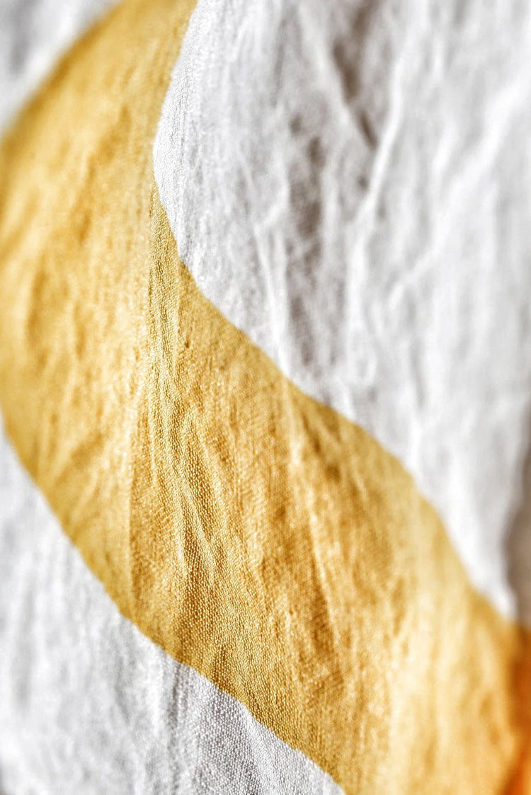 'Cornice' Linen Tablecloth in Lemon Yellow