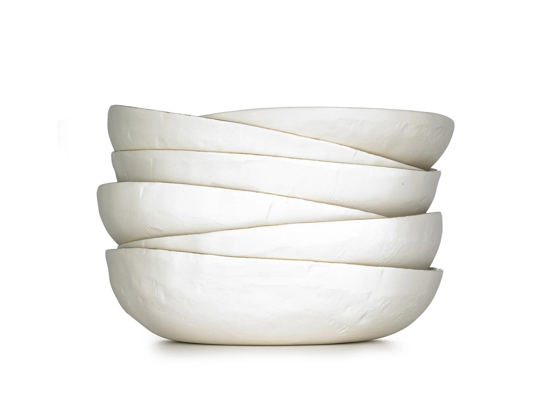 Handmade Ceramic Serving Bowl with Gold Rim, 23cm