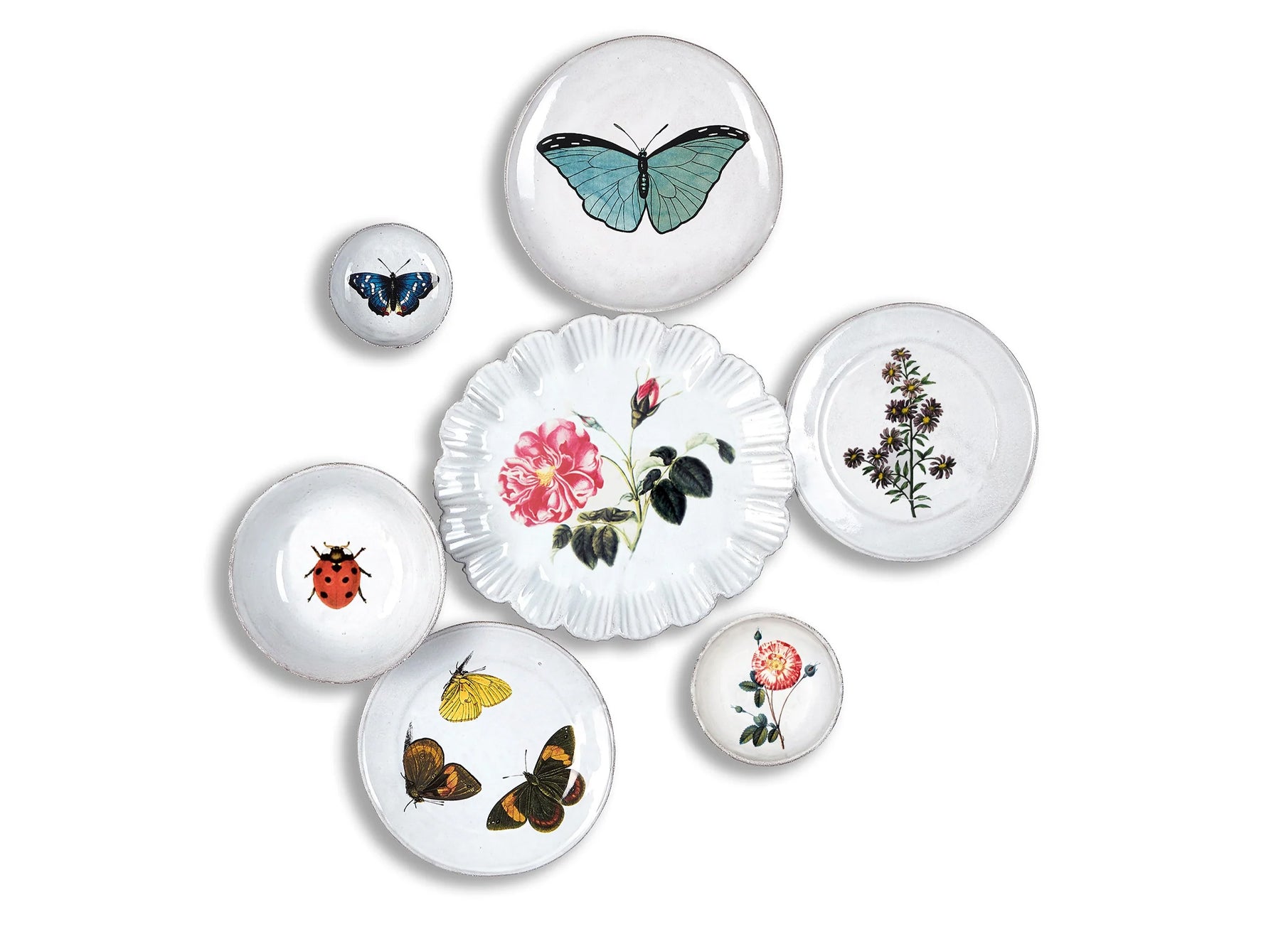 Carolina Star Flower Plate by Astier de Villatte, 22cm