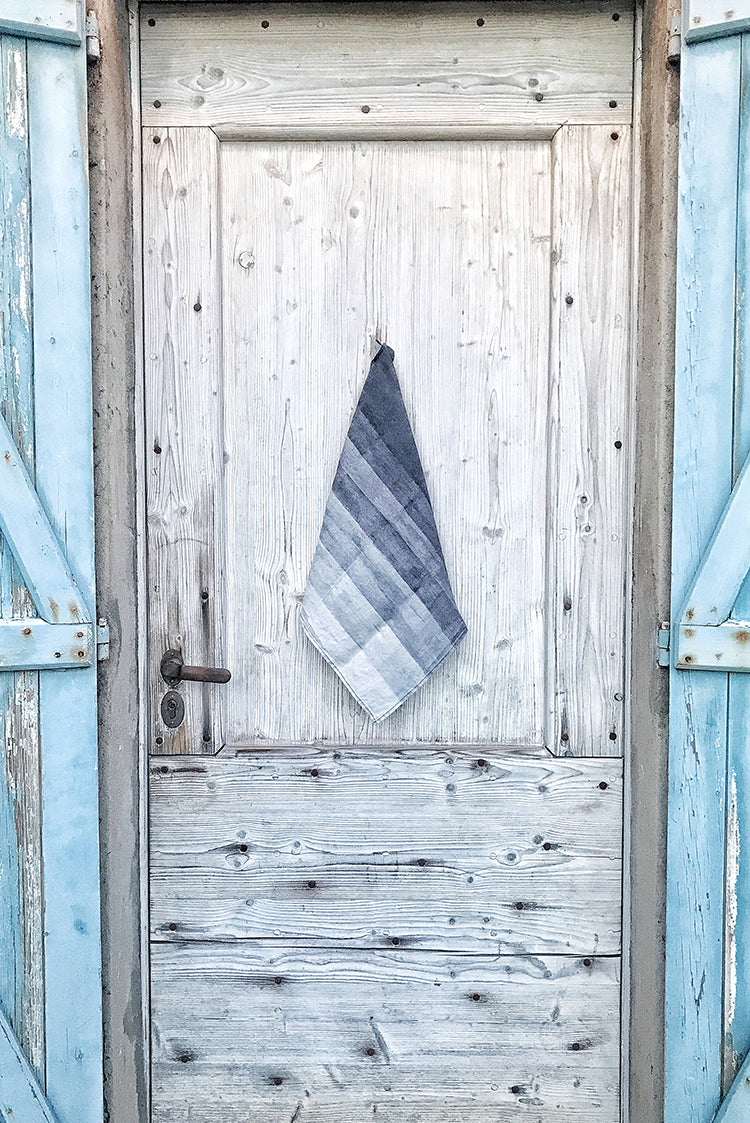 'Shades Of Light' Striped Linen Tablecloth