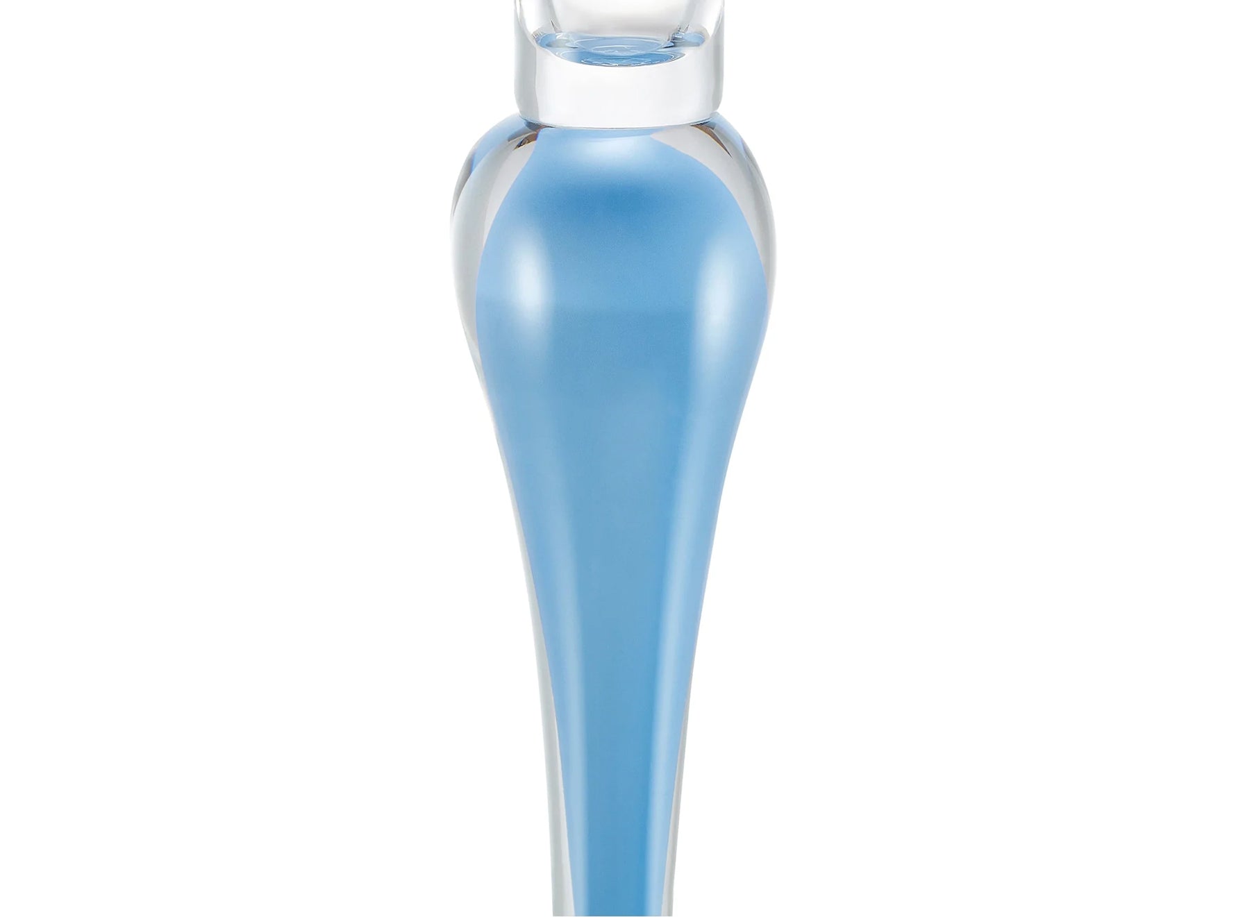 Handblown Glass Bumba Candlestick in Powder Blue, 35cm